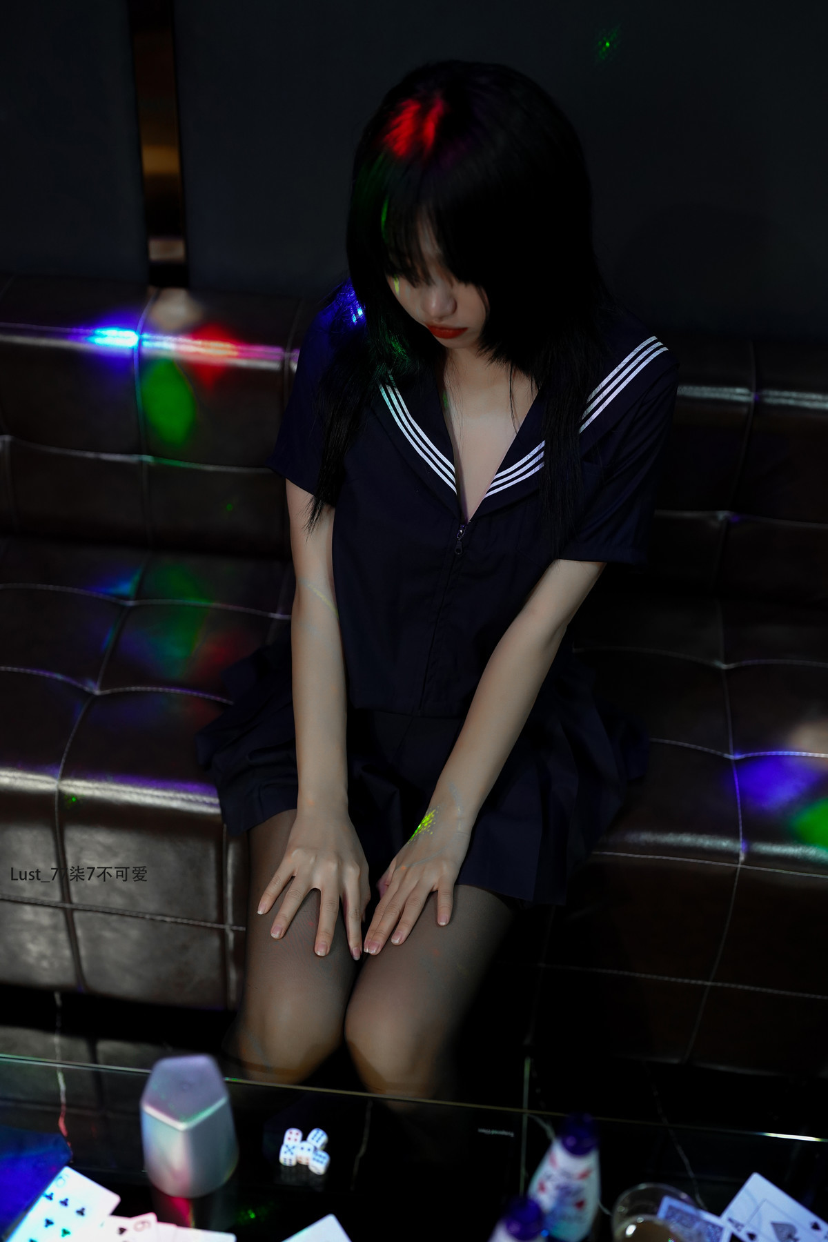 Cosplay Qiqi, be good, contrast JK girl Set.03