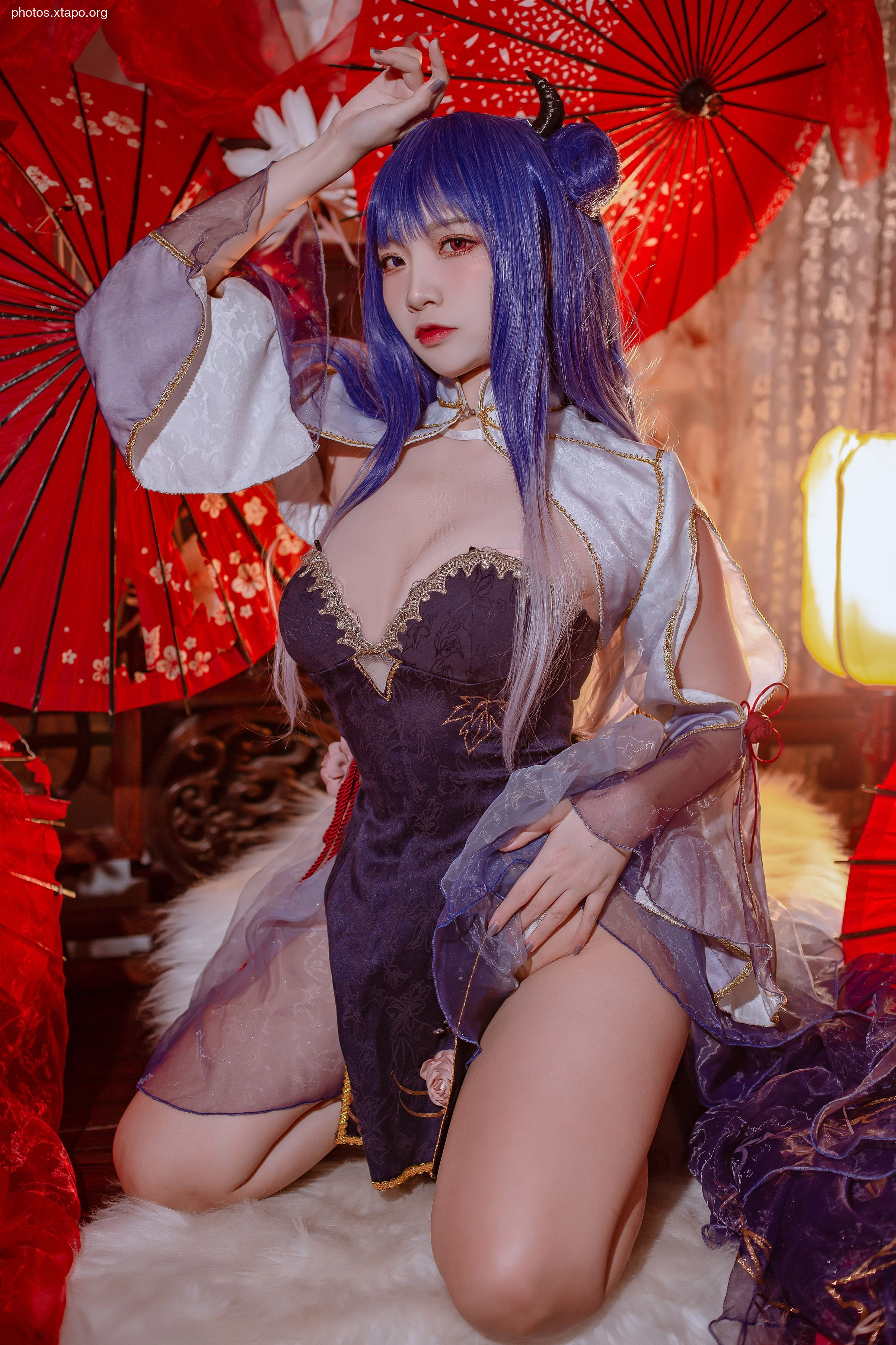 Popular coser Nisa - Blue Ibuki Cheongsam 29P-197MB