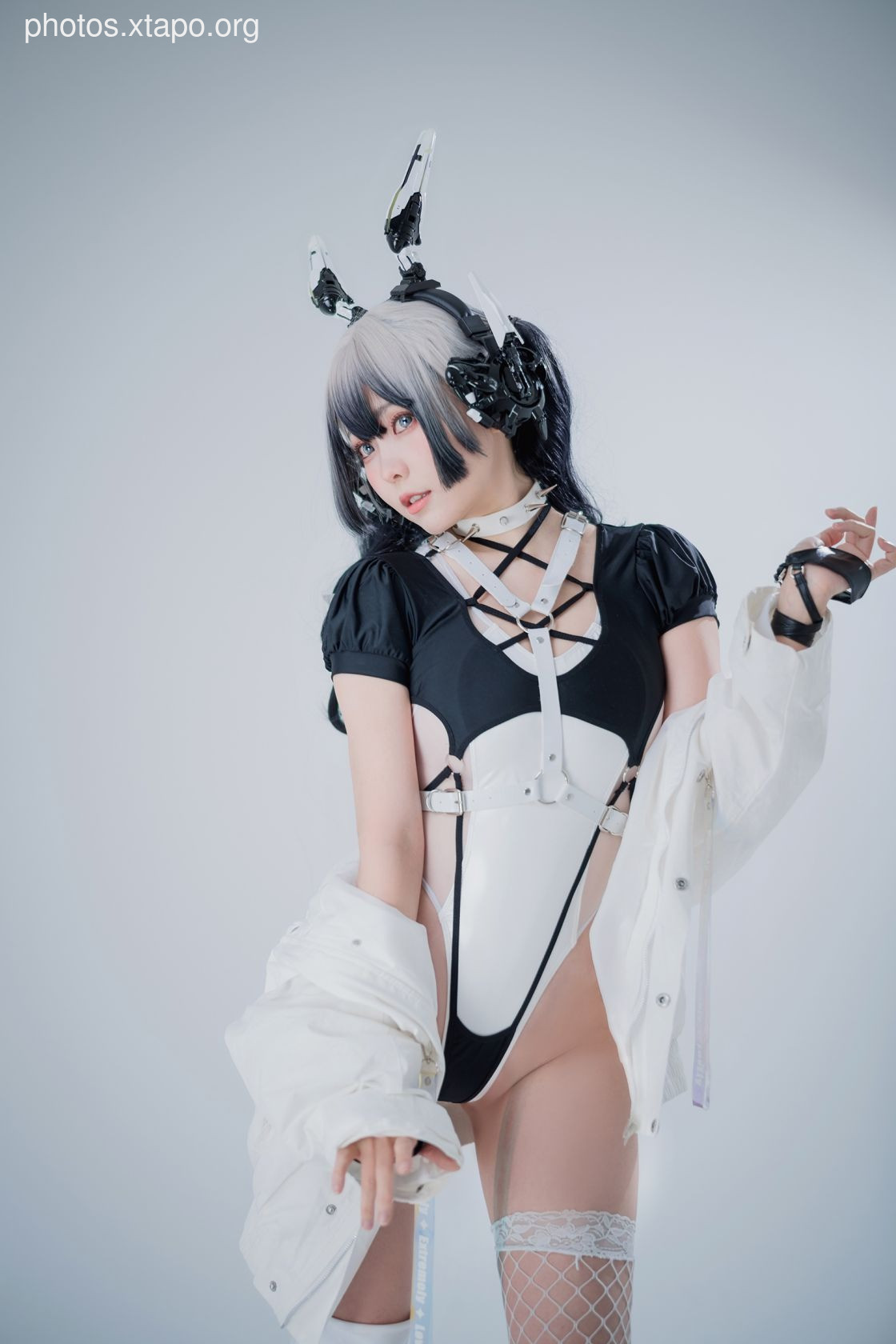 D- White cybergirl