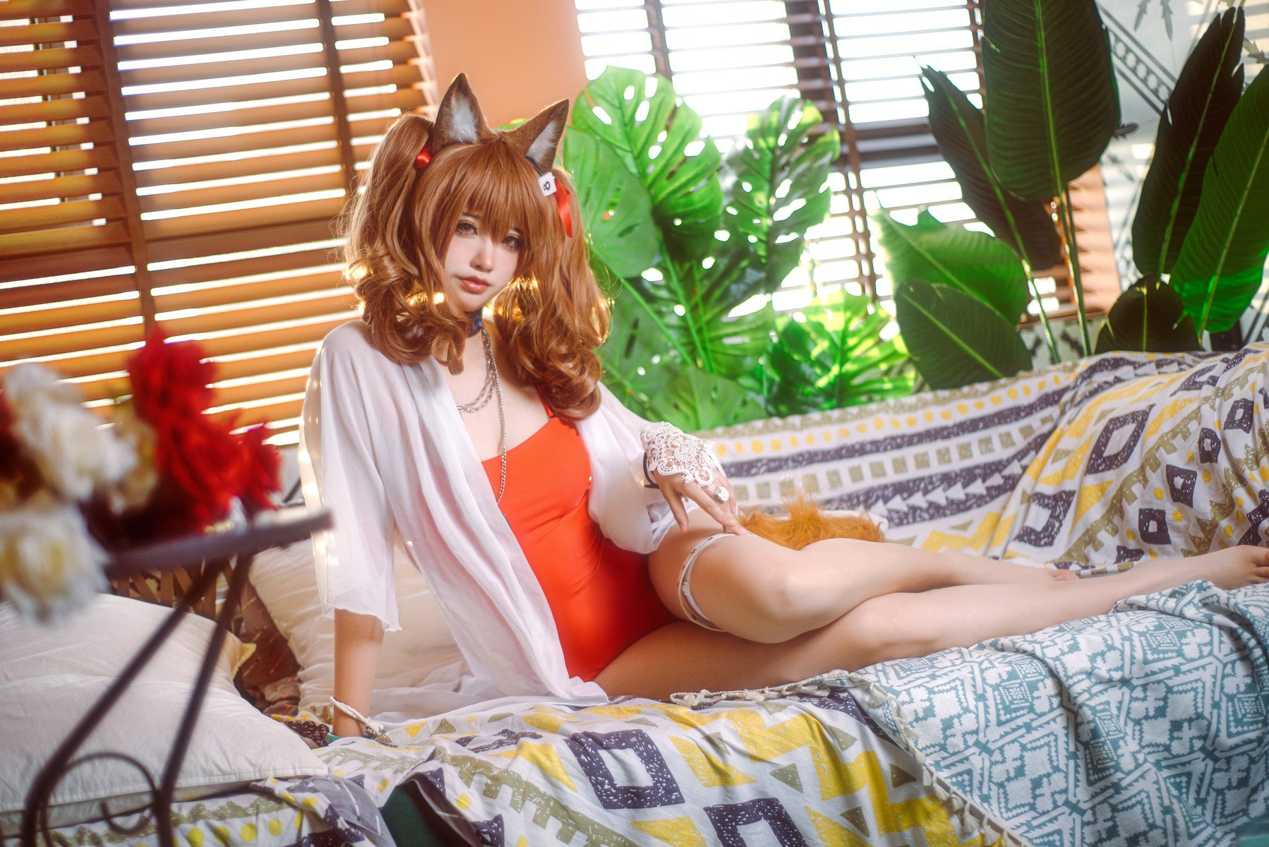 Kudo Shingo Cosplay Arknights Angelina Xia Hui Swimsuit