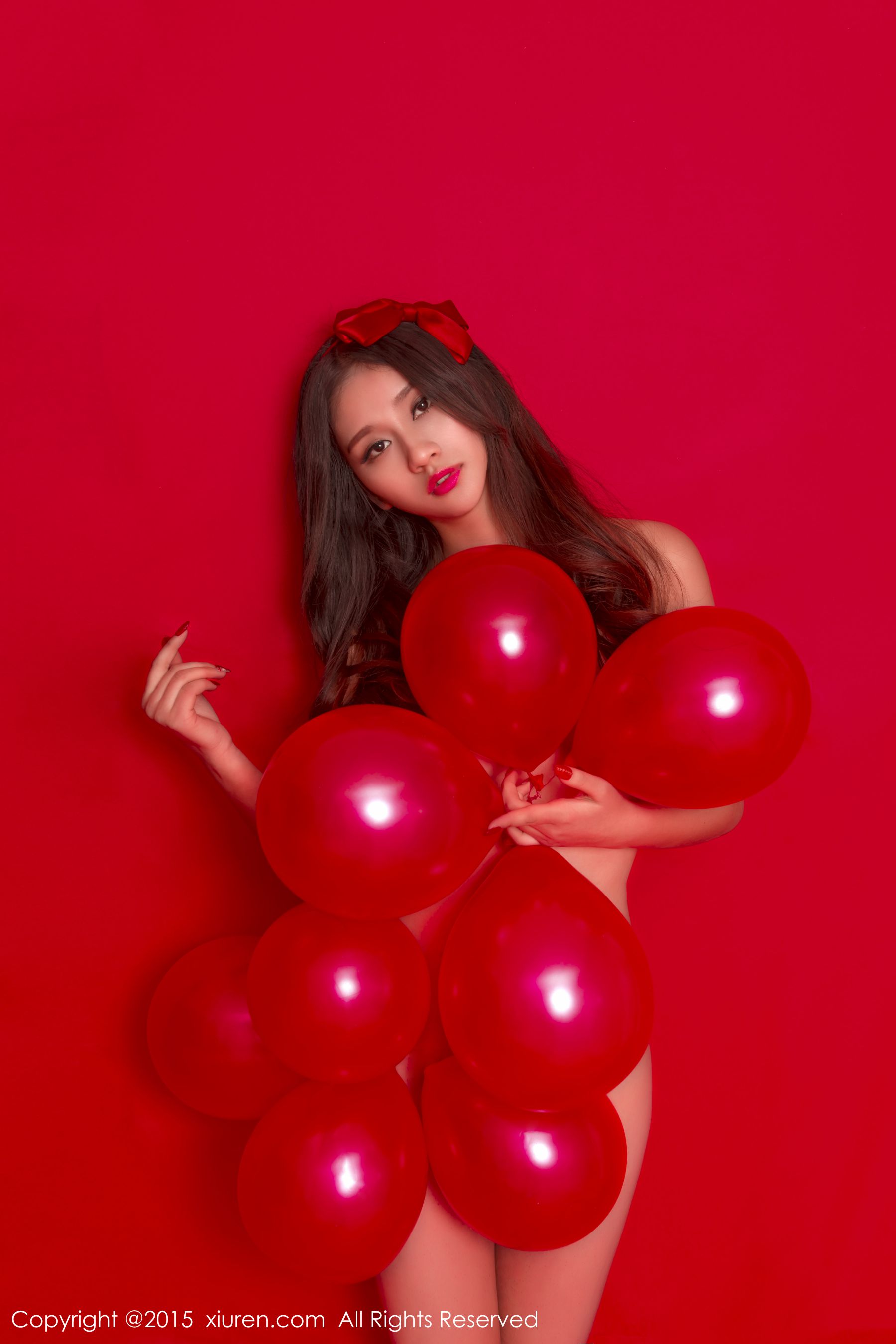 Sister Shi Yu's Red Background Theme Xiuren No.282