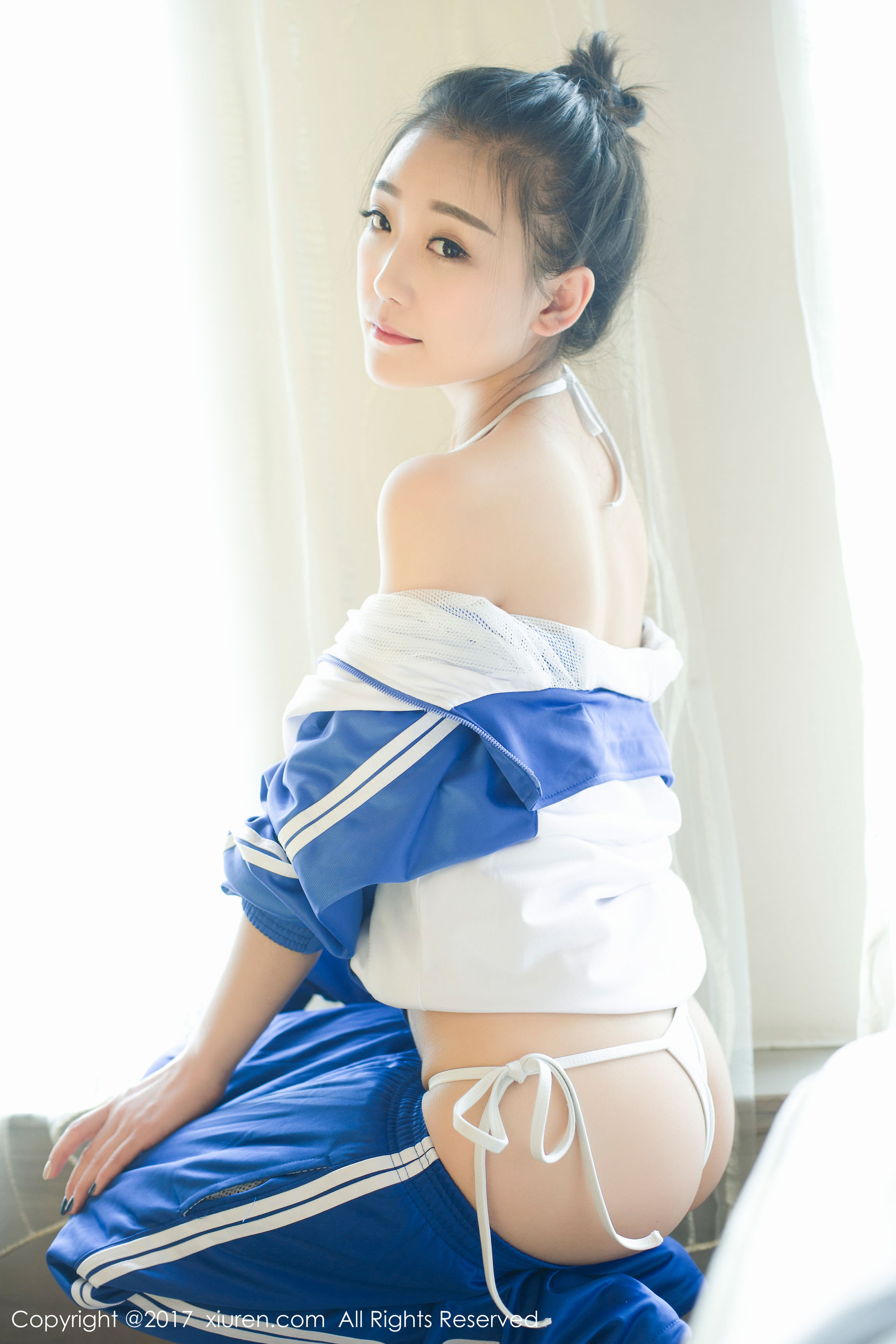 Model Chen Meng's Jasmine -like Fresh and Thorough Girl Temptation Xiuren No.690