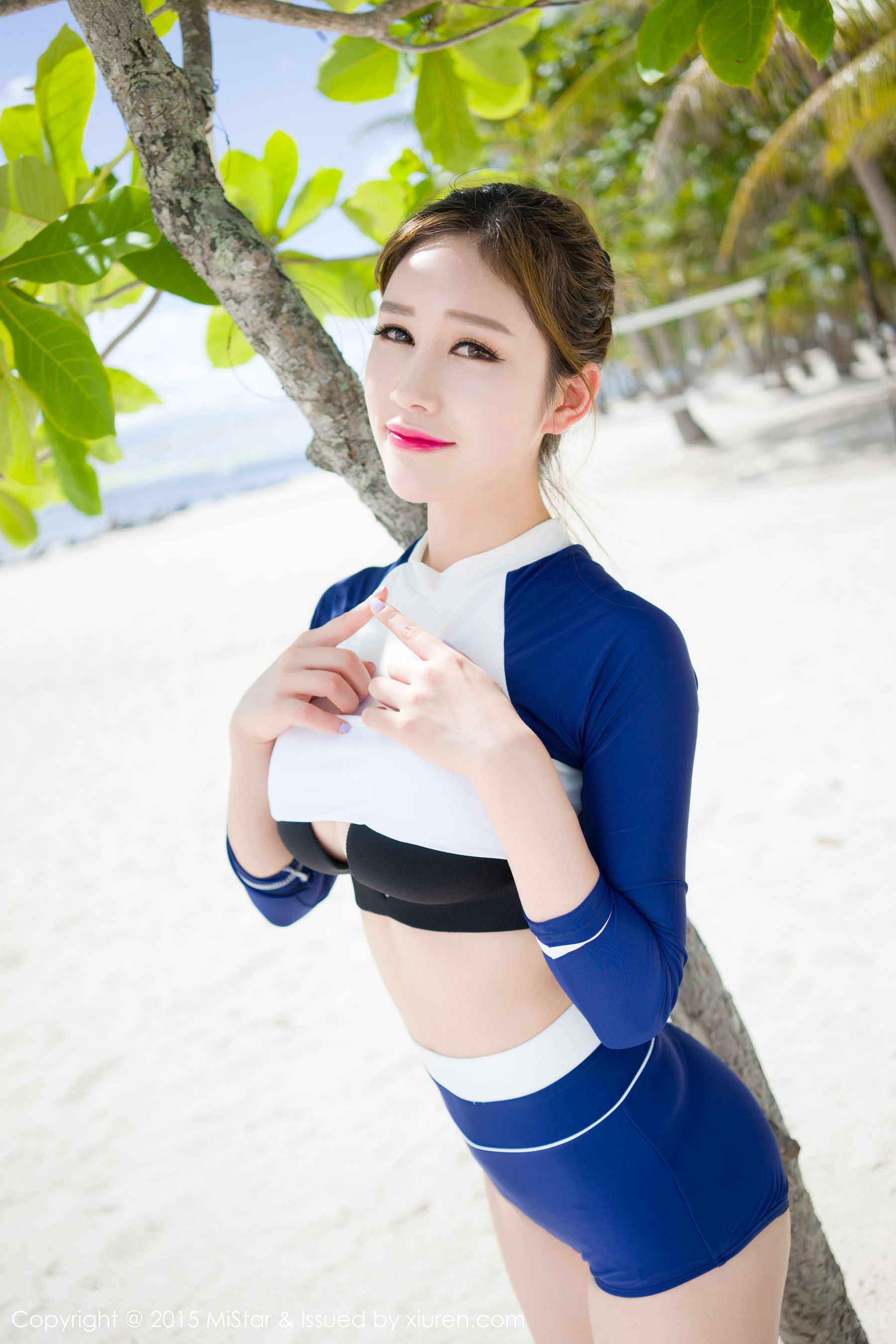 Yu Ji UNA Mint Island Travel beach 2 set of swimsuits Meiyan Club MISTAR VOL.049