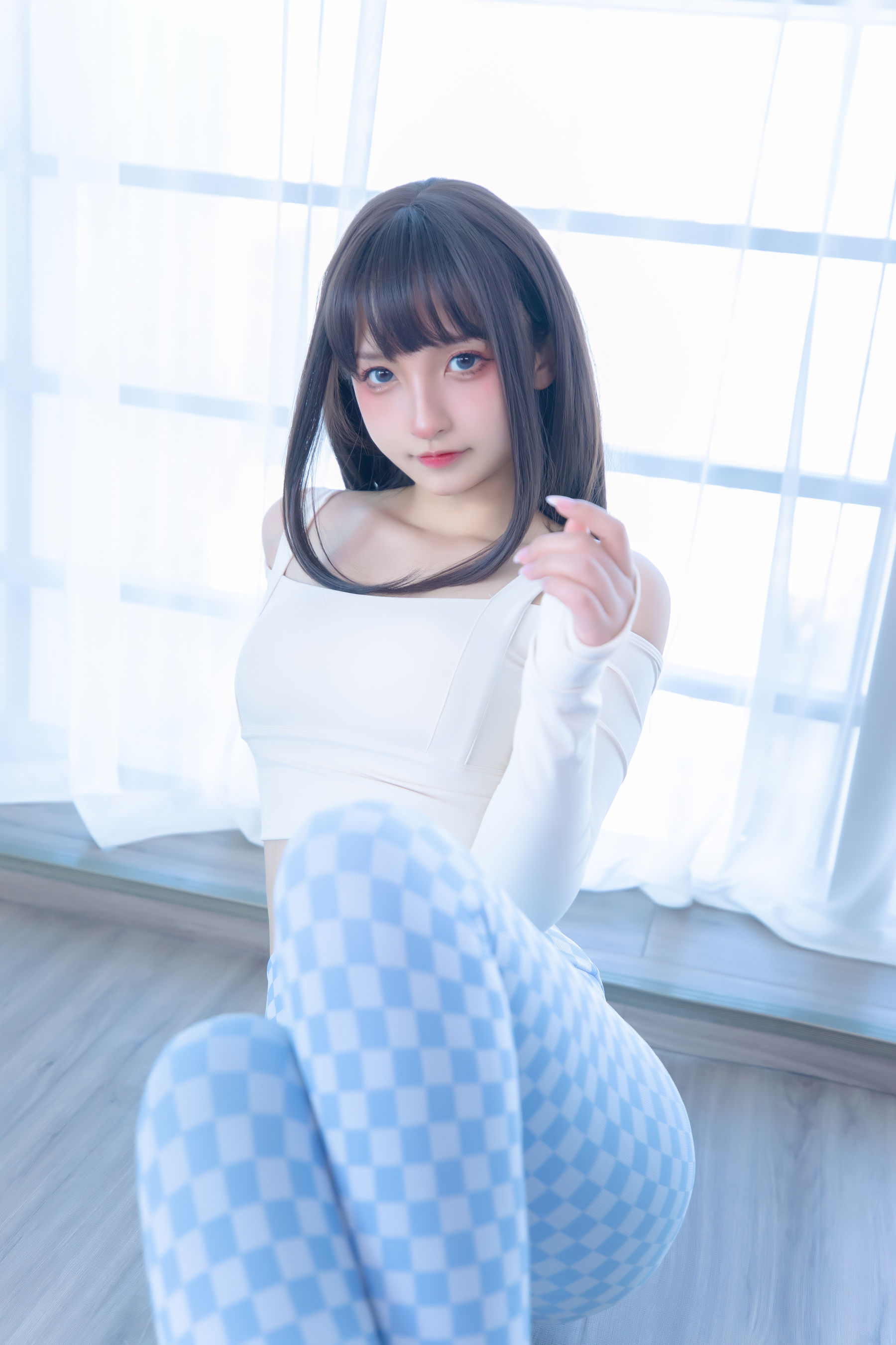 Welfare COS Lolita Shenli Banzhen Winter -Blue and White Grid
