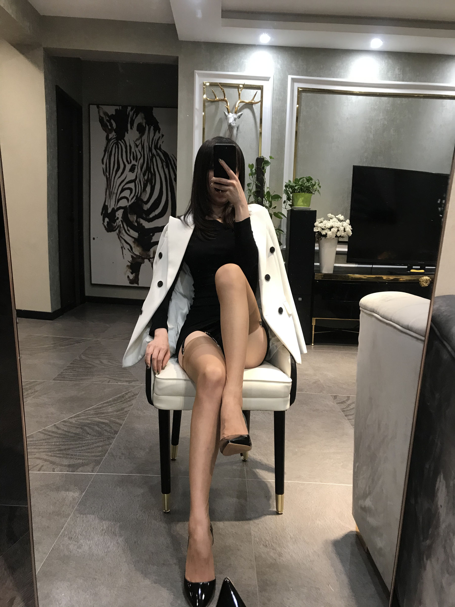 Welfare COS Silk Foot blogger Elk_Monroe 2020.04.09 peach meat hanging socks