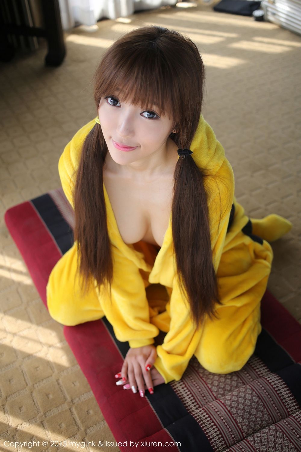 Wang Xinyao Yanni Thailand's Chiang Mai Brigade street shotbathrobePikachu Miyuan Pavilion Mygirl VOL.095