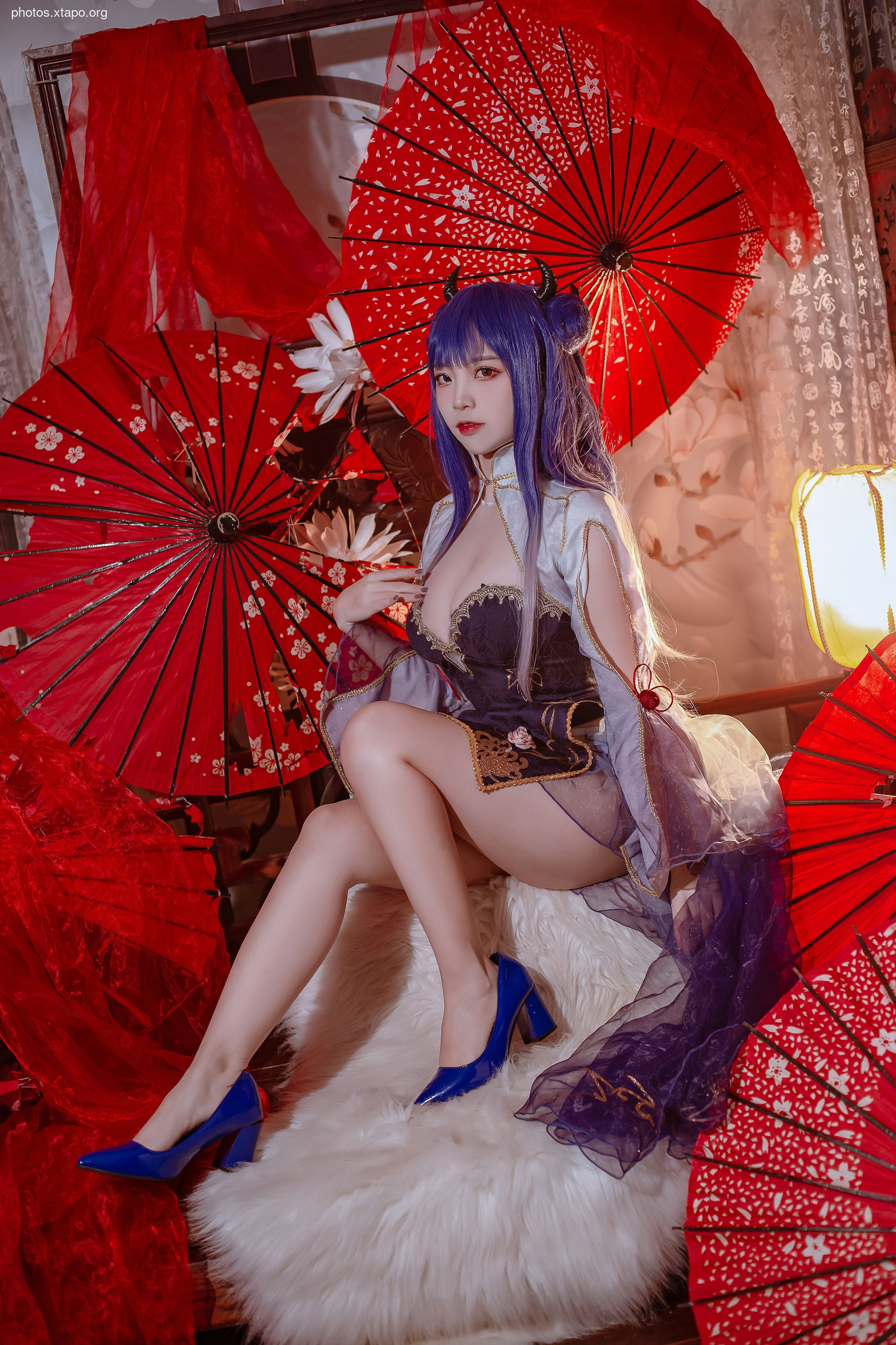 Popular coser Nisa - Blue Ibuki Cheongsam 29P-197MB