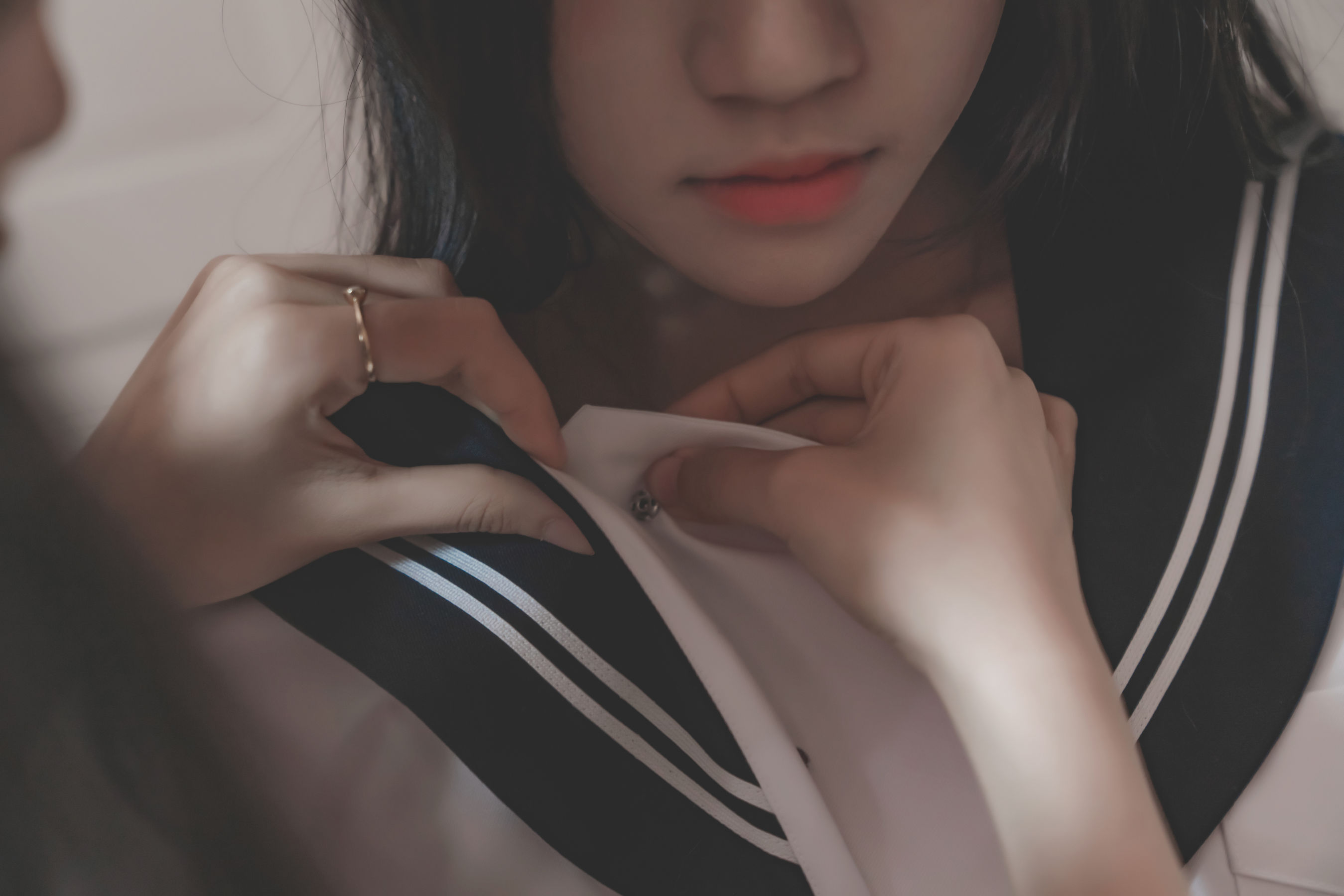 Miss Meng Shi Mu Mianmian Owo & AMP; 桜 (uniform × sister shaking)