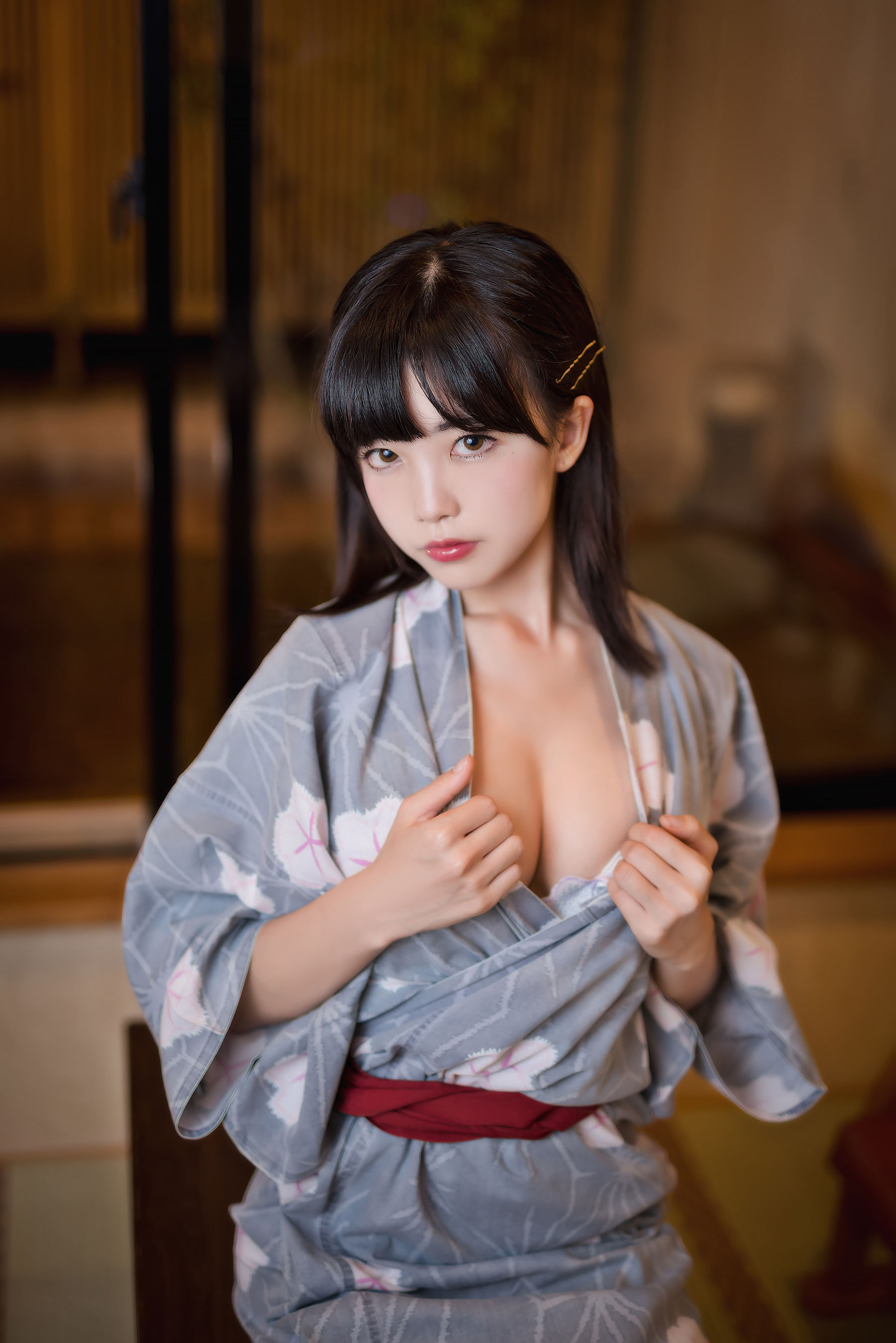 COS Welfare Anime blogger Shui Miao Aqua -Hot Spring Kimono