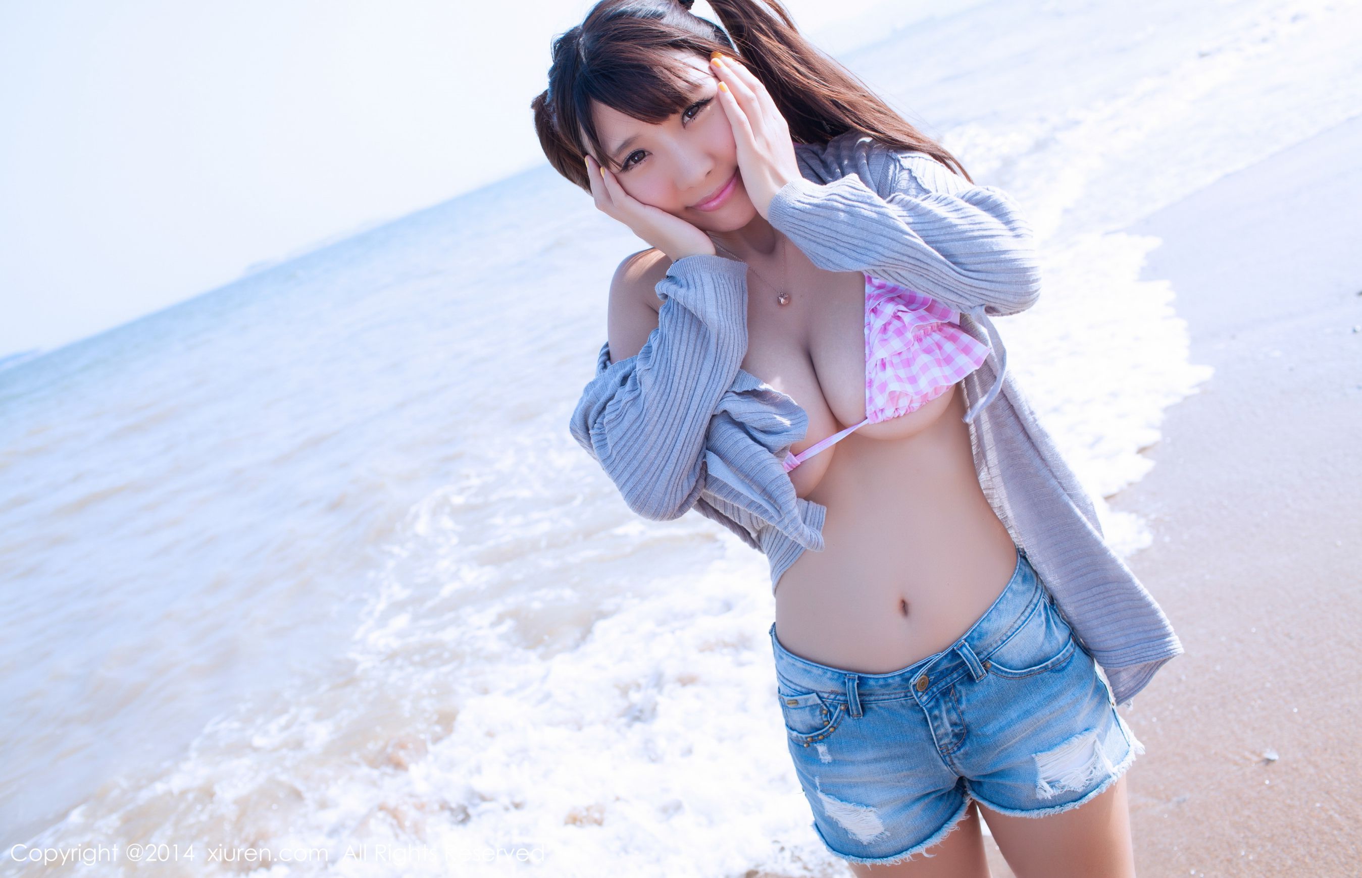 Li Zhenji/Xiao Qian Sunny Blasting Milk UnderwearSeaside Series Xiuren No.227