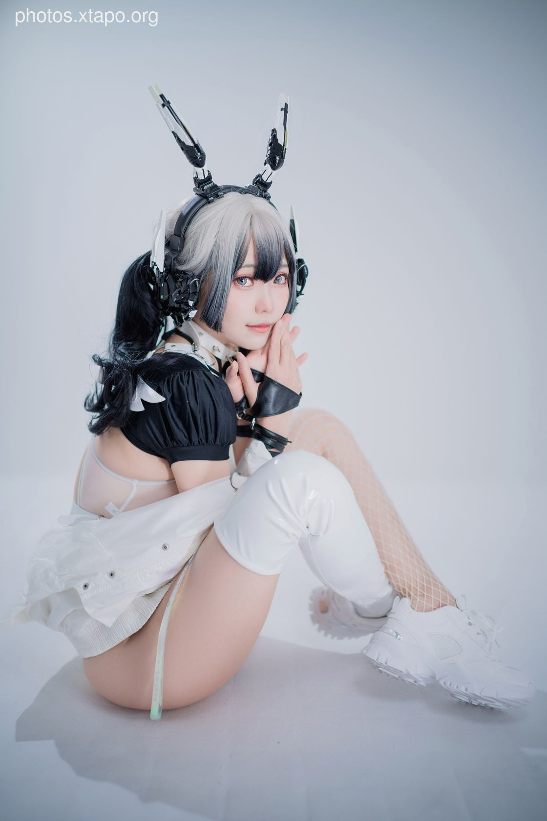 D- White cybergirl