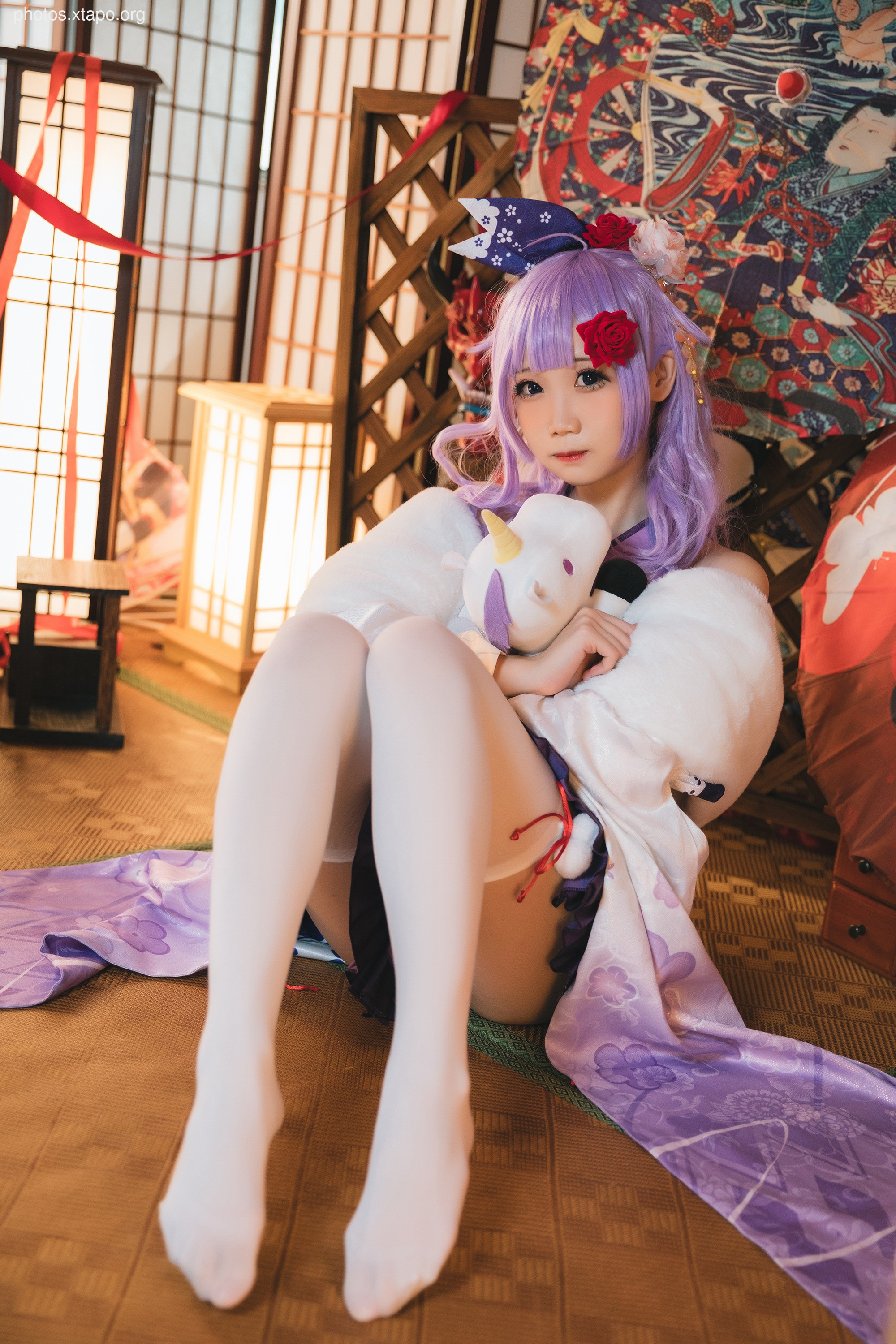 Swing carbon unicorn kimono 30p-124MB