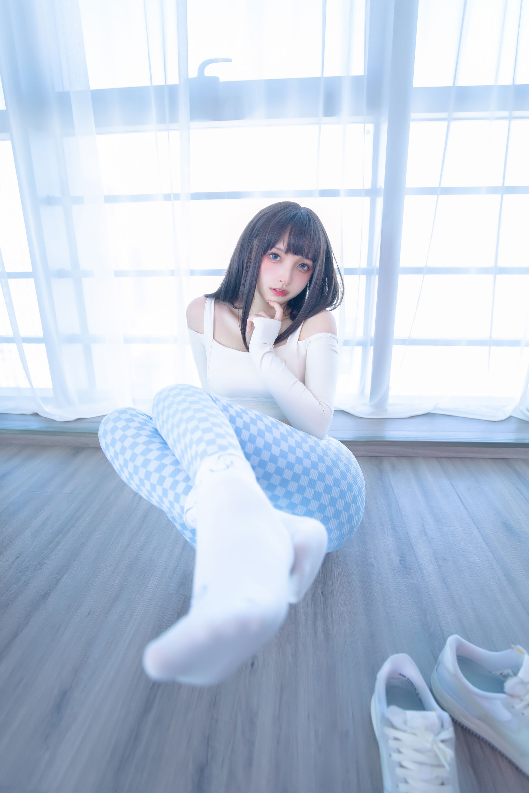 Welfare COS Lolita Shenli Banzhen Winter -Blue and White Grid