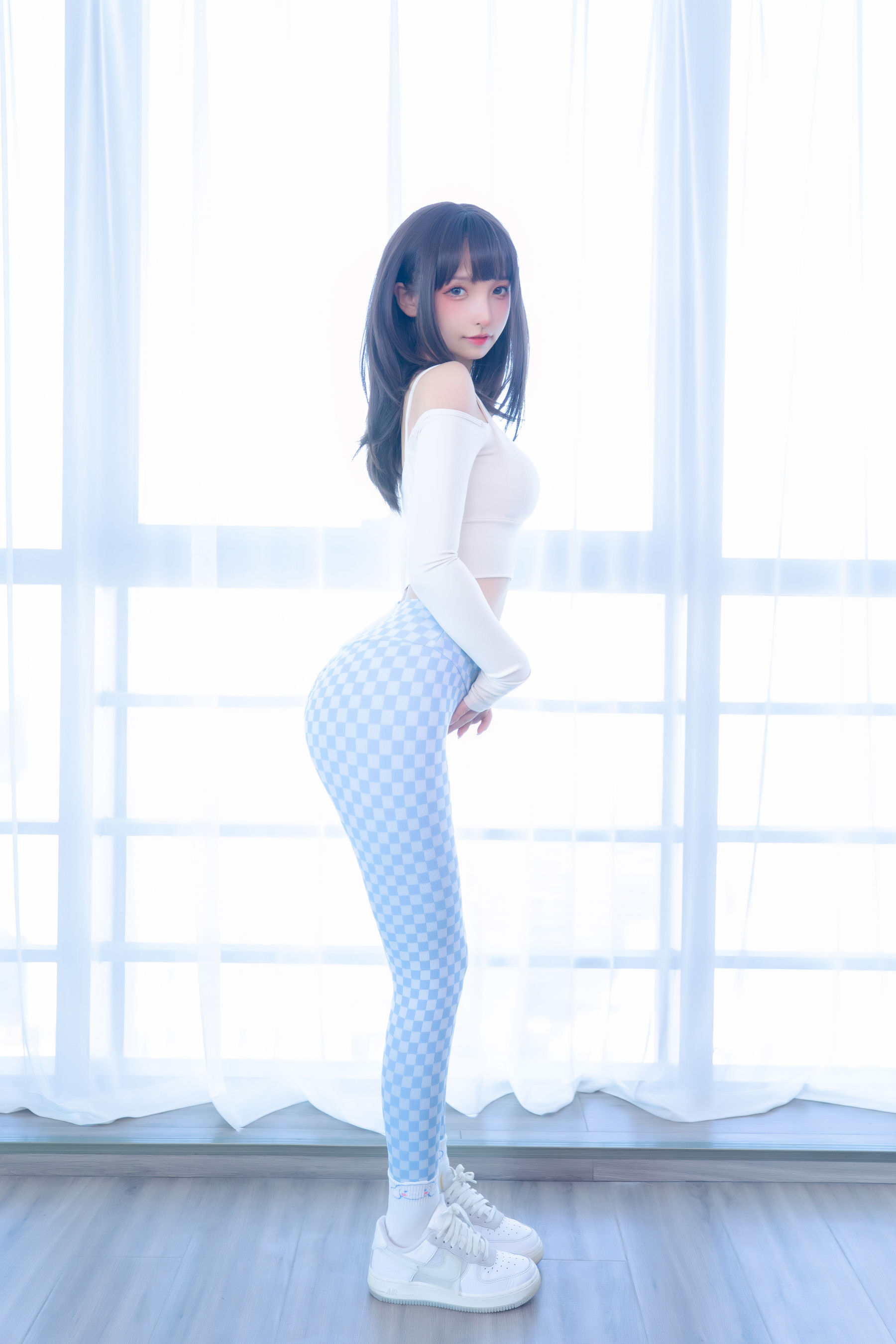Welfare COS Lolita Shenli Banzhen Winter -Blue and White Grid