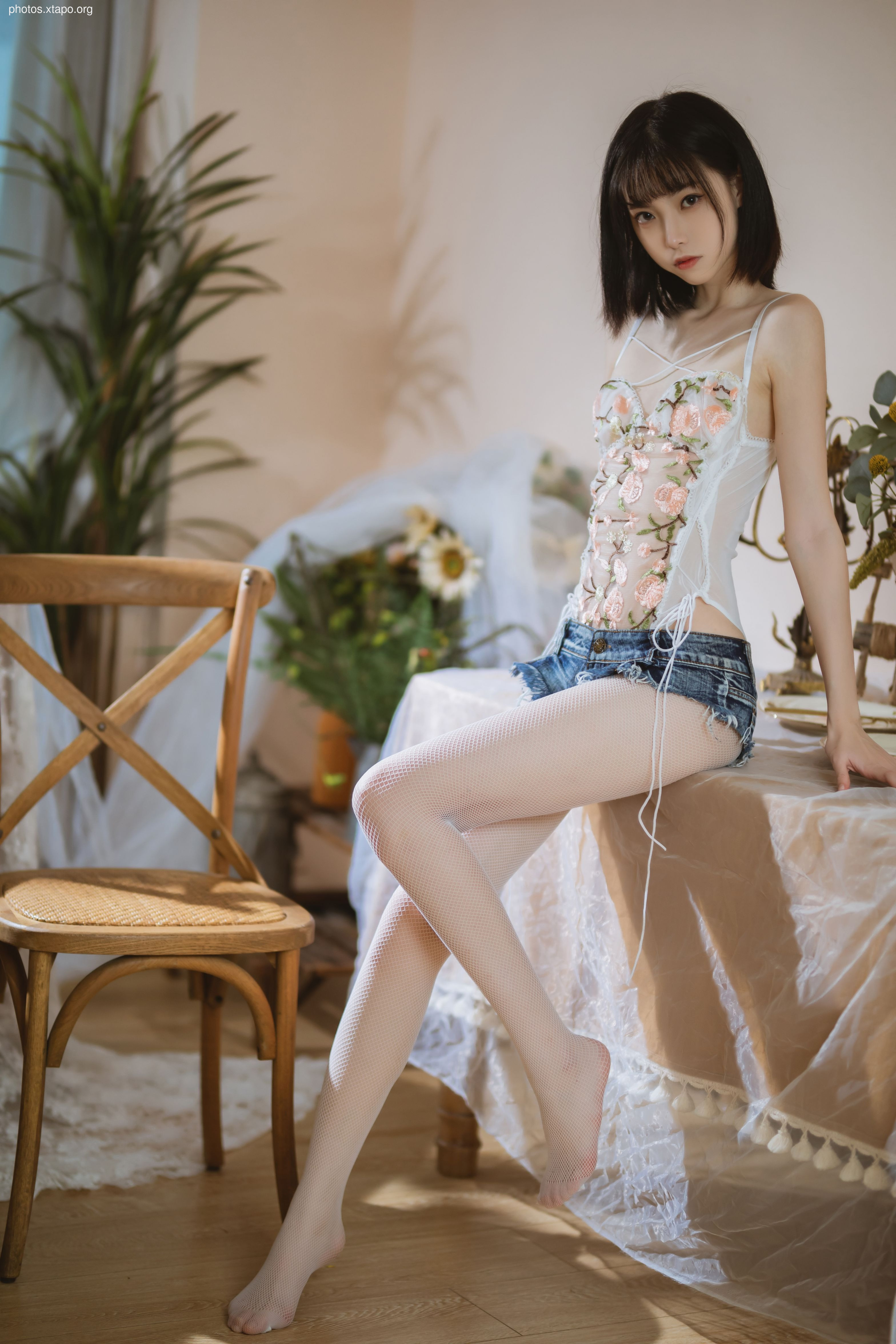 Xu Lan -pure desire denim shorts