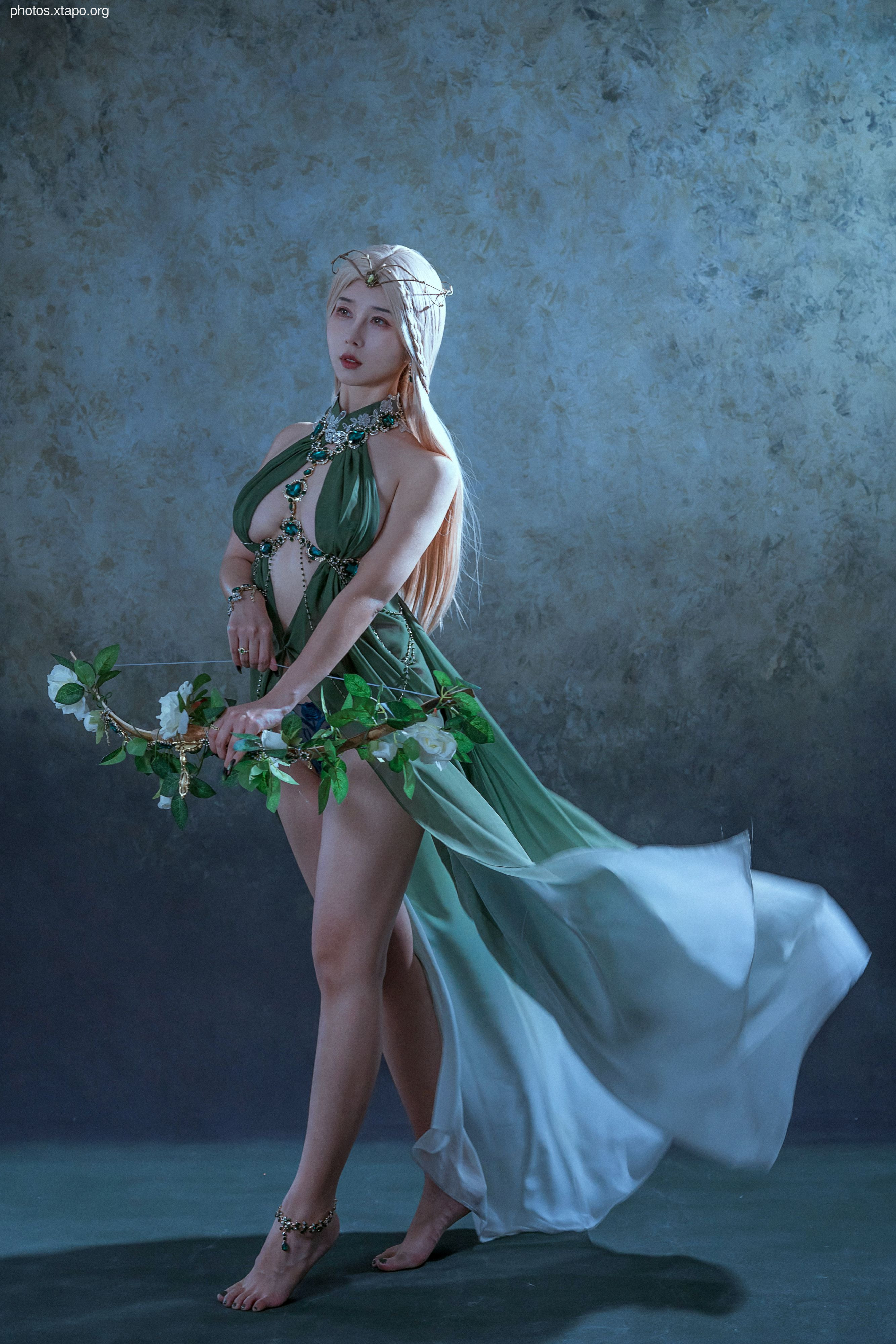 Yunxi Creek Milk Peach Tourmaline-Malachite Peacock