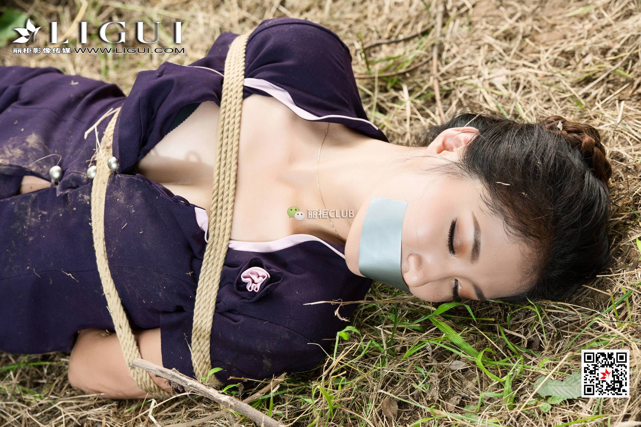 Leg Model Tong Tong Outside Rope Art Photography Li Cabinel Ligui Internet beauty