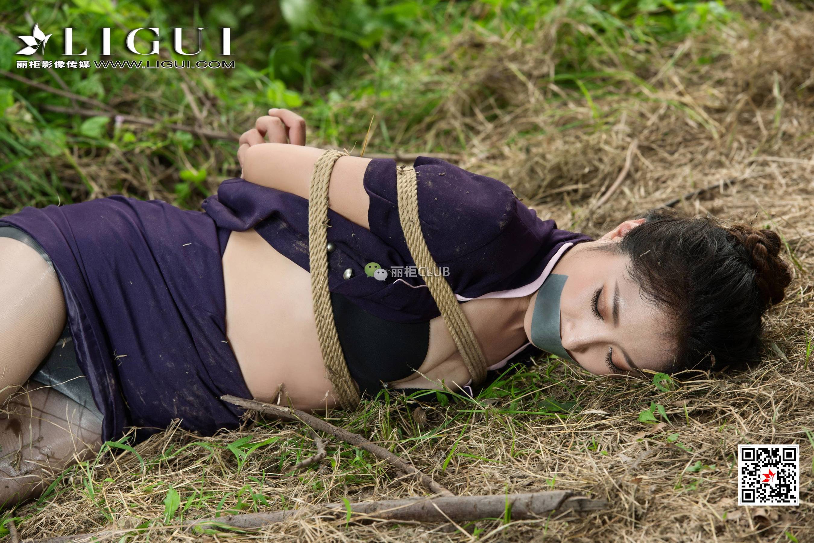 Leg Model Tong Tong Outside Rope Art Photography Li Cabinel Ligui Internet beauty