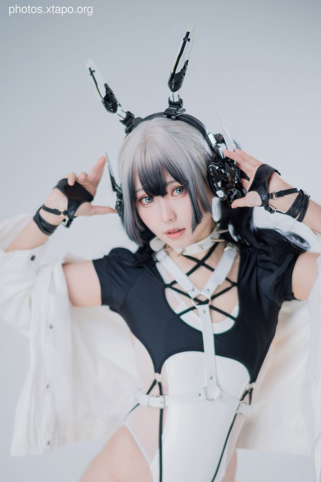 D- White cybergirl