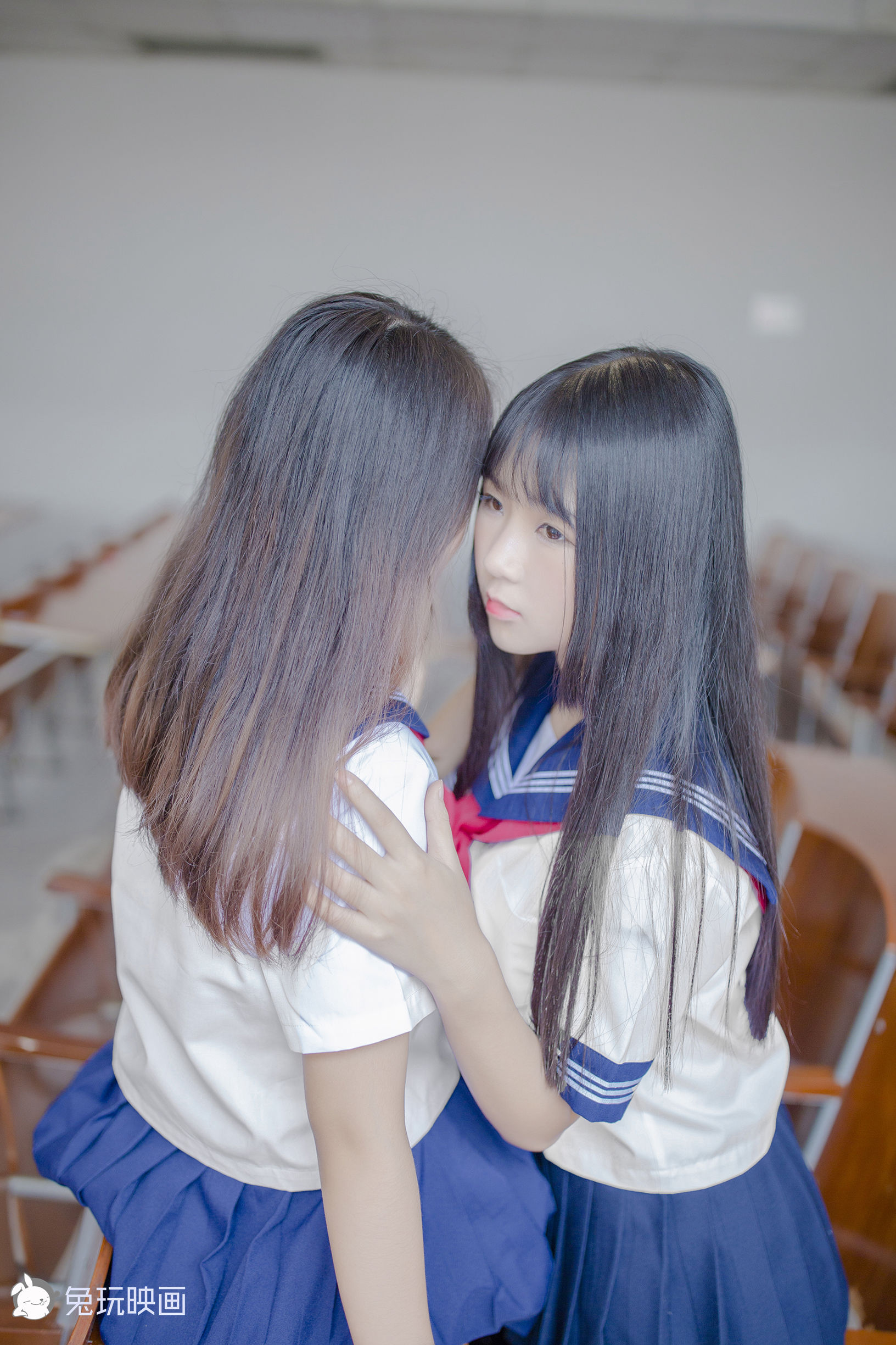 Bunny Playing Painting -Carn Uniform Vol.002 Classroom after school