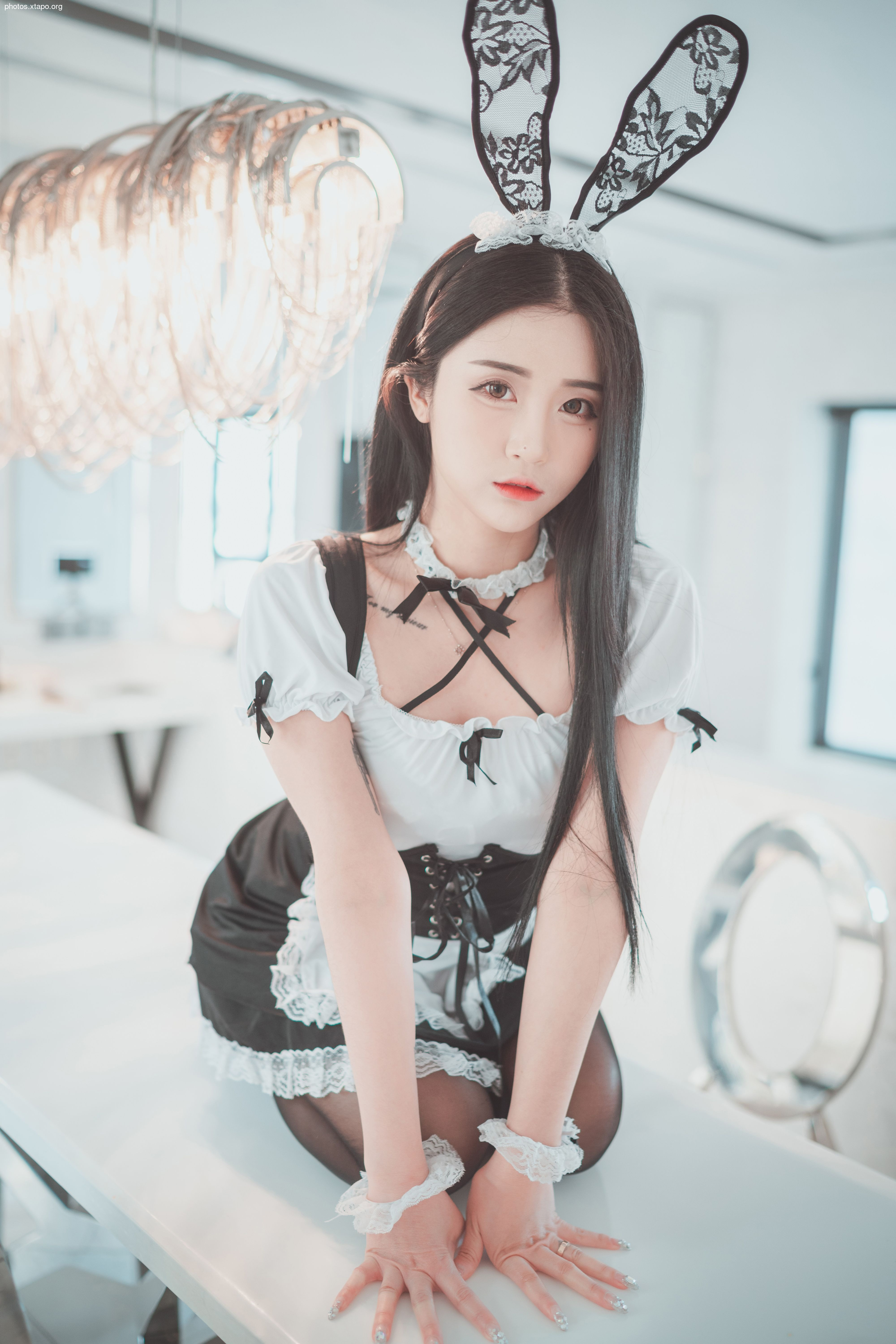 Bomi -bomistry black silk rabbit maid & amp; little devil 45p