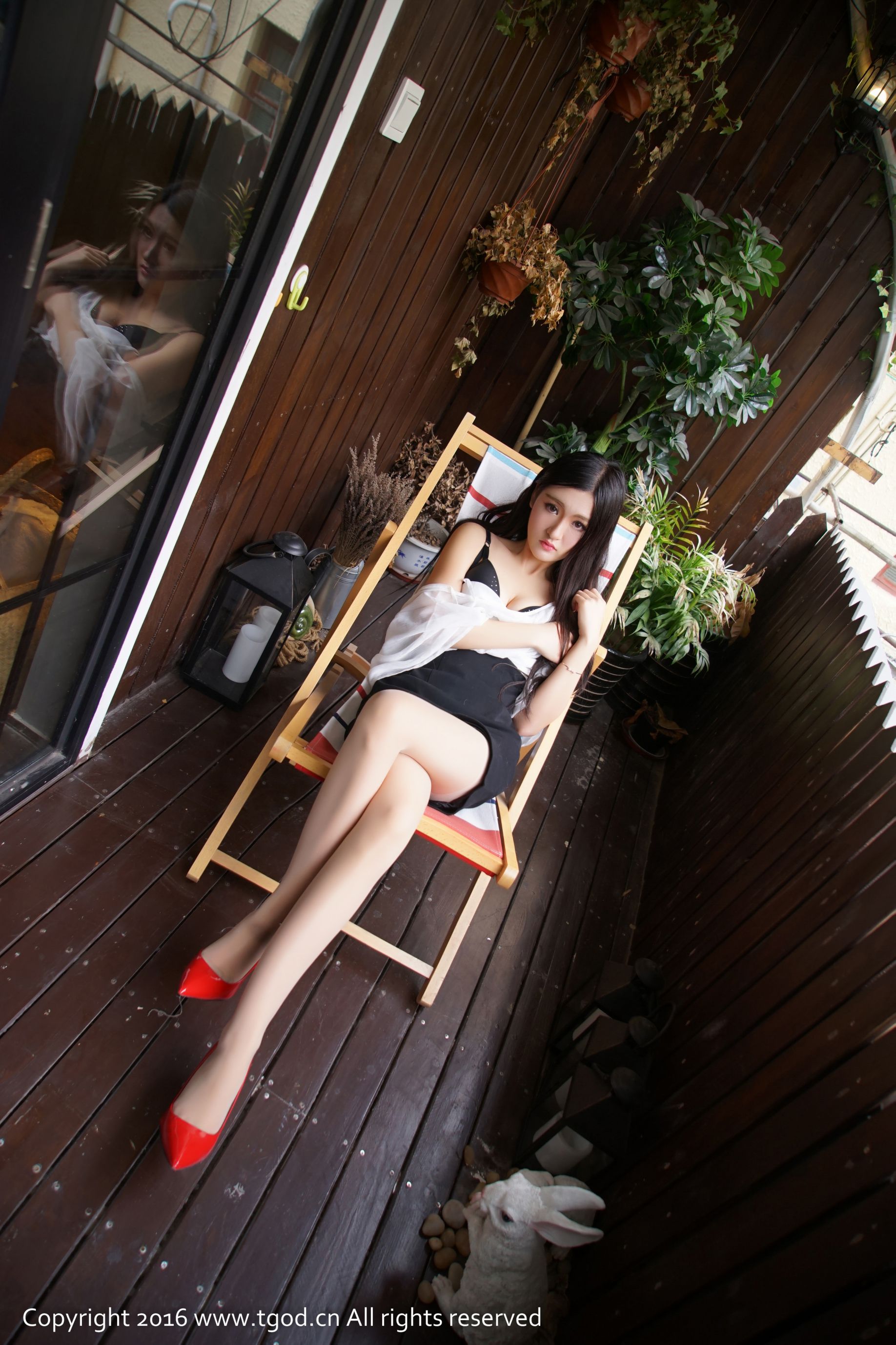 Shen Mengyao G-CAT Fox COSUniform Stockings Temptation Push Goddess TGOD