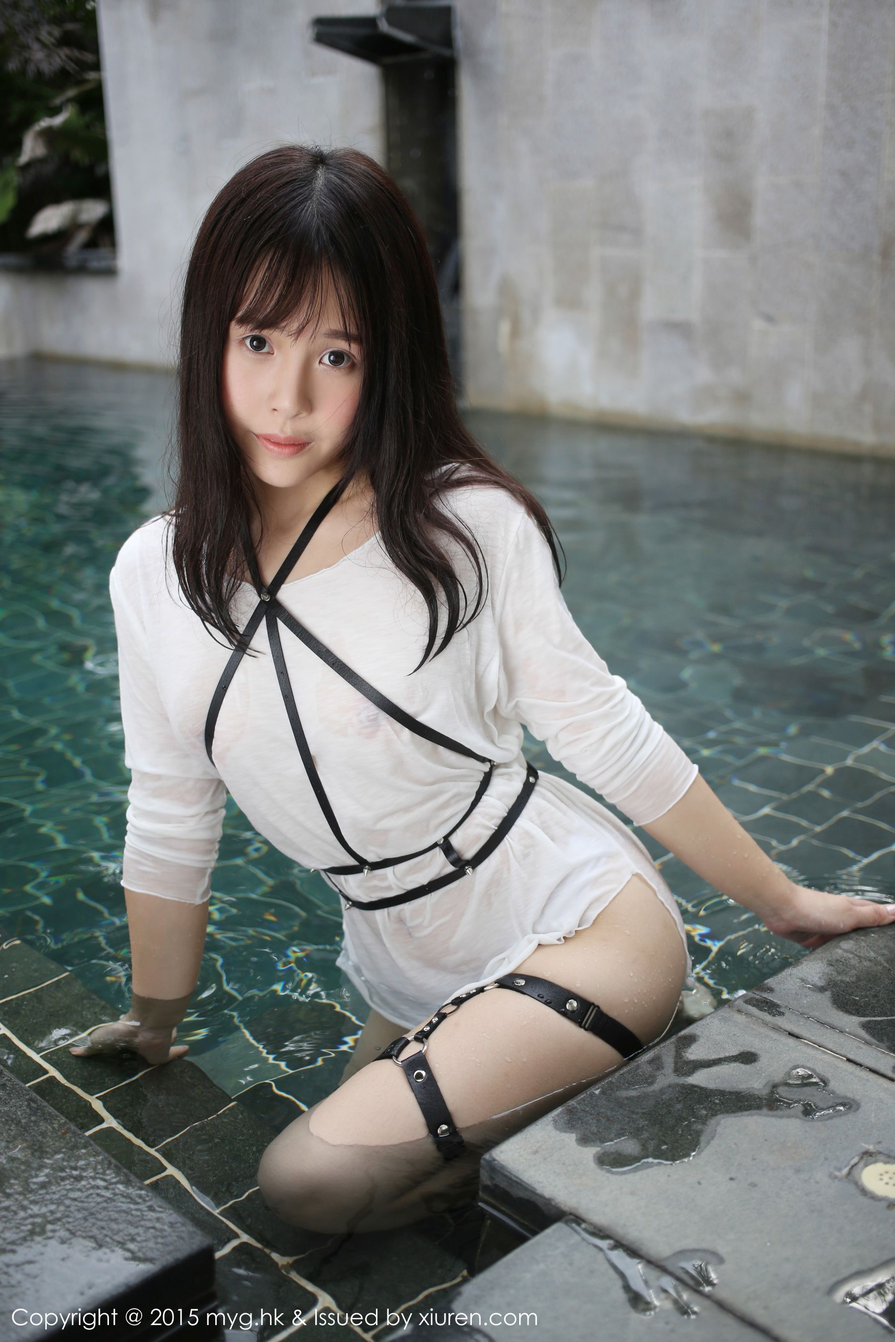 Evelyn Evel Black Silk StockingsSwimming Wet Miyuan Pavilion Mygirl VOL.170
