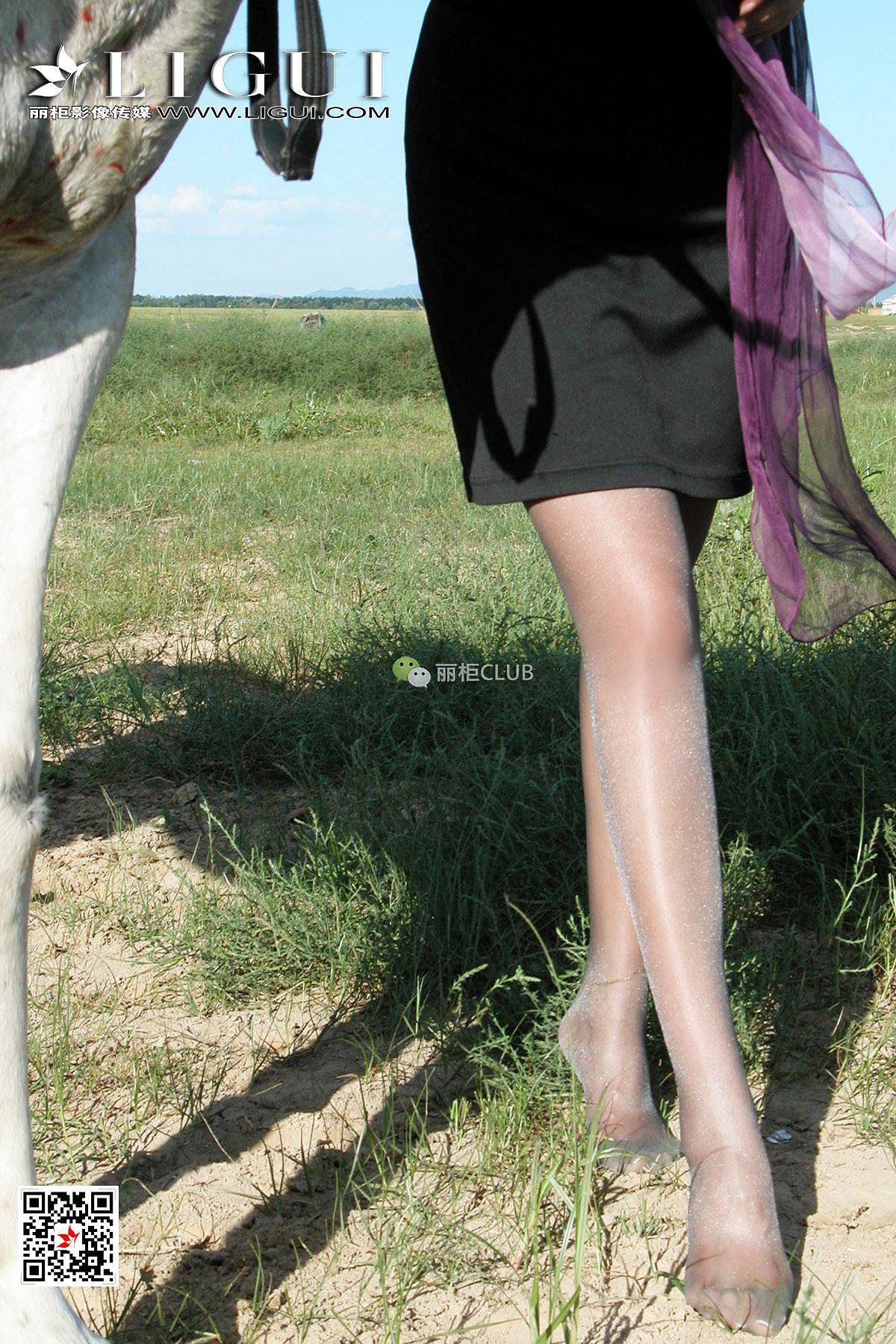 Leg Model Silk Gao White Horse Girl Mith Ligui Beautiful leg silk foot