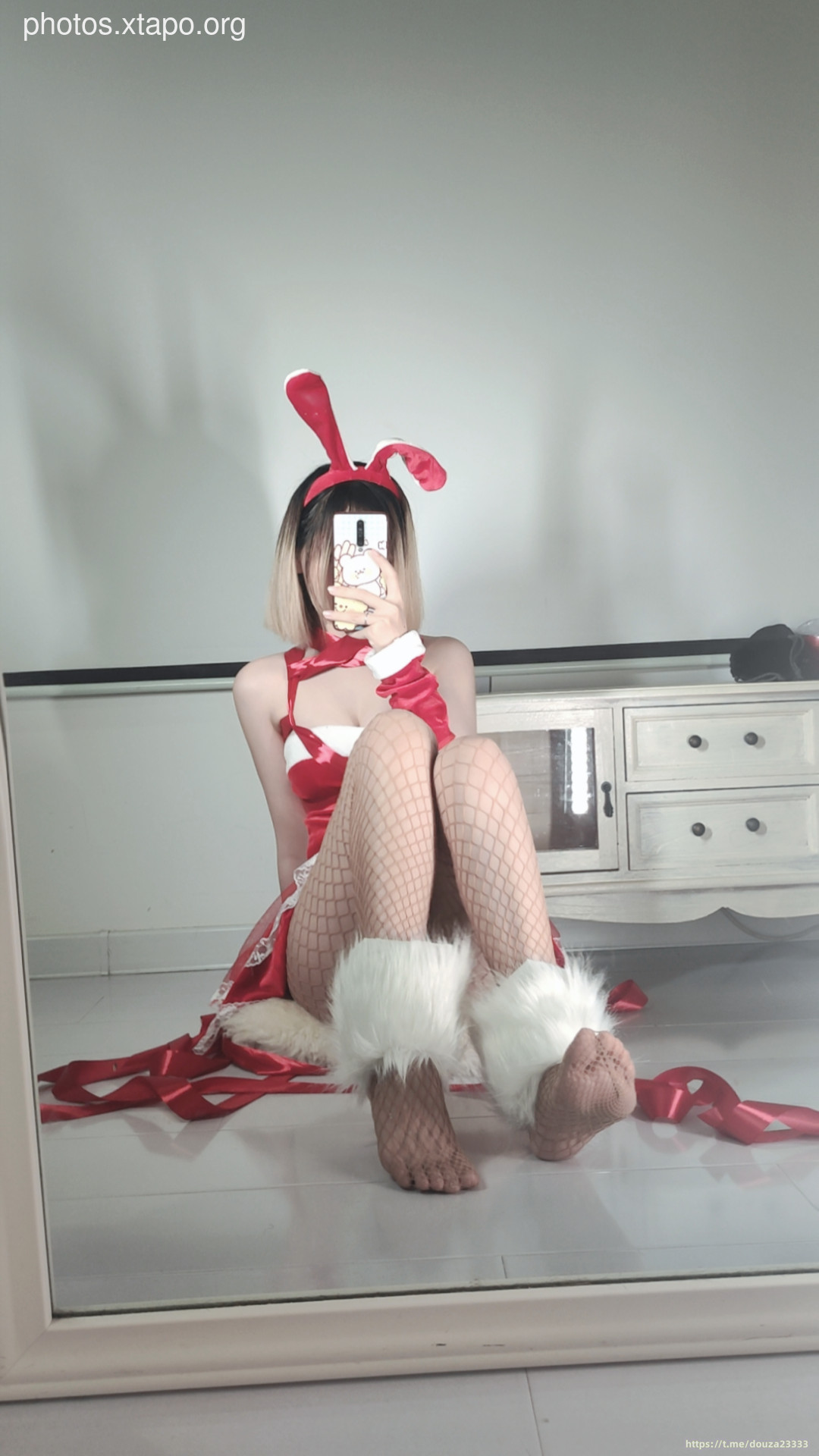 Sang W Yizi Net socks Ribbon Rabbit (December 25 Award Group Resources)