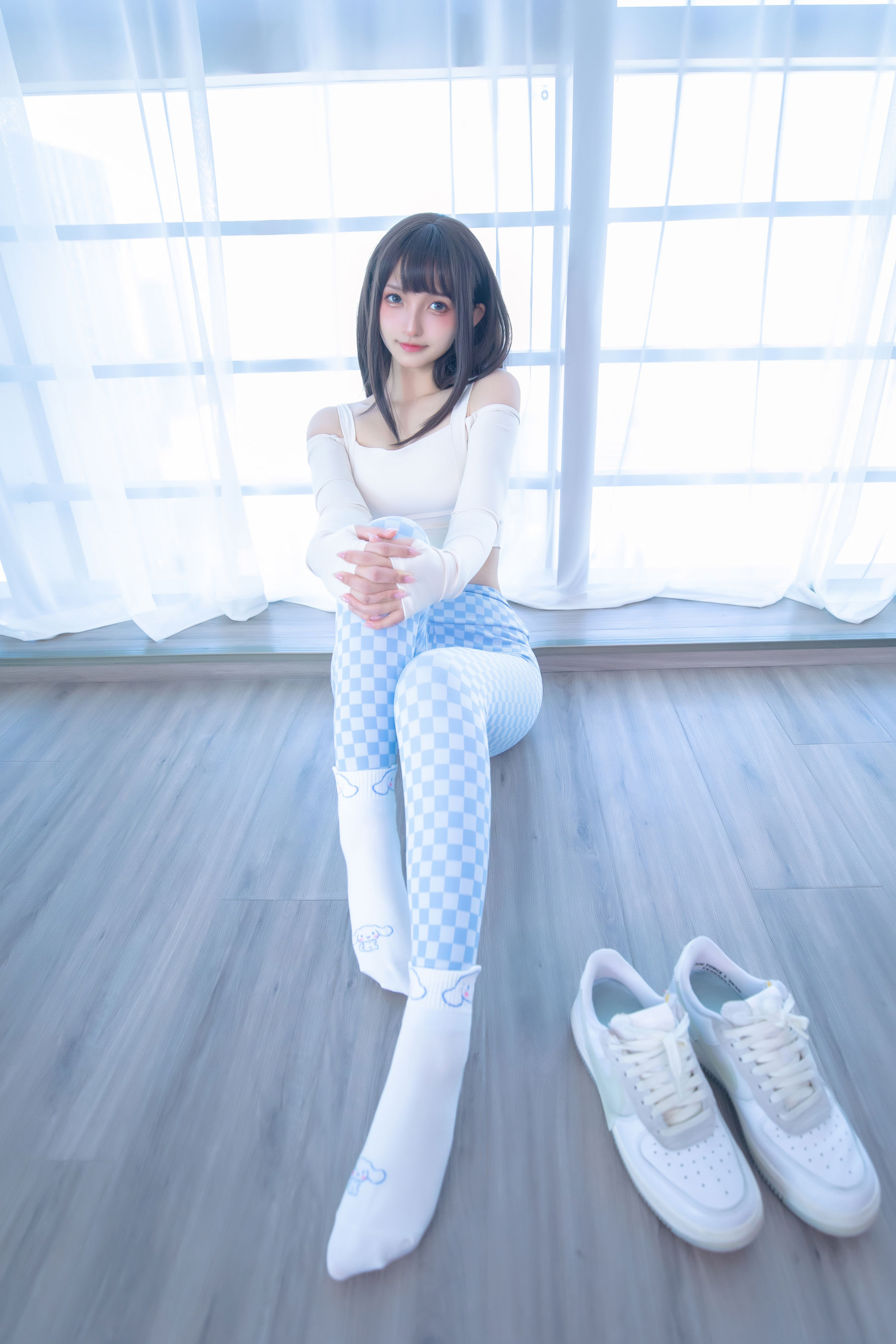 Welfare COS Lolita Shenli Banzhen Winter -Blue and White Grid