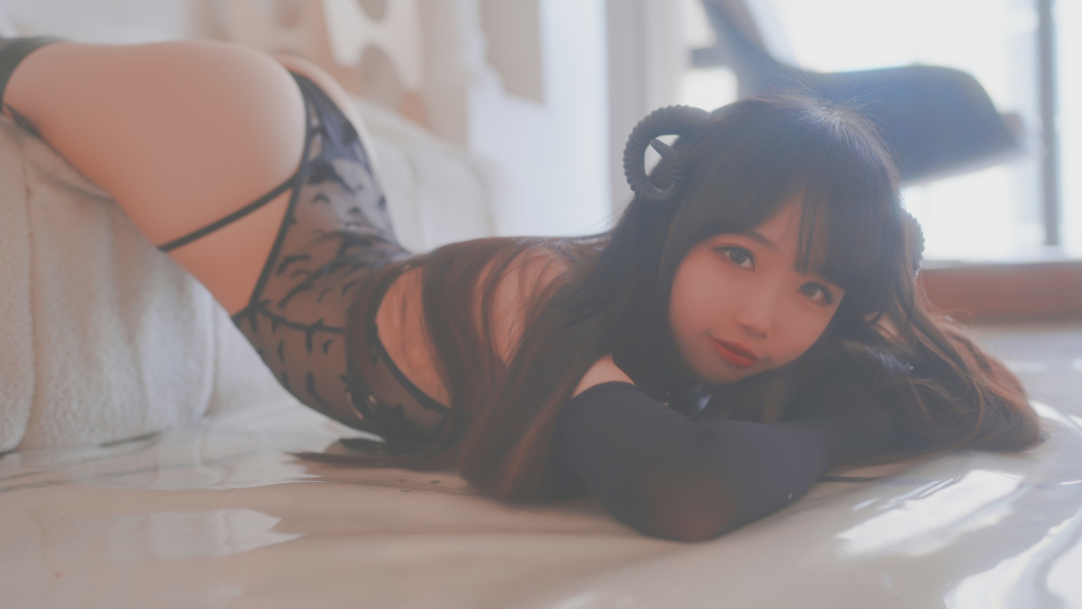 Cosplay Xueqi SAMA Little Devil see-through costume