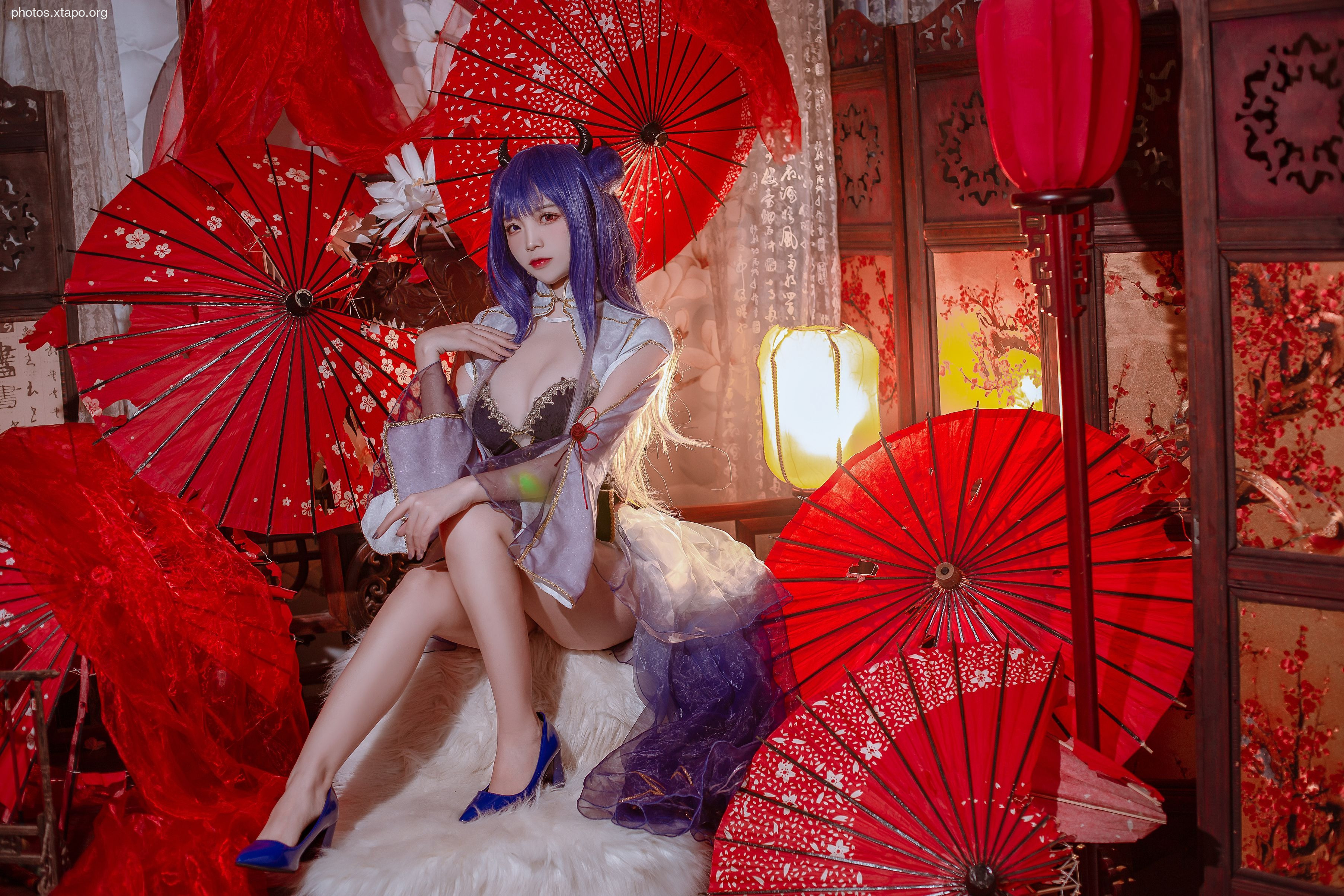 Popular coser Nisa - Blue Ibuki Cheongsam 29P-197MB