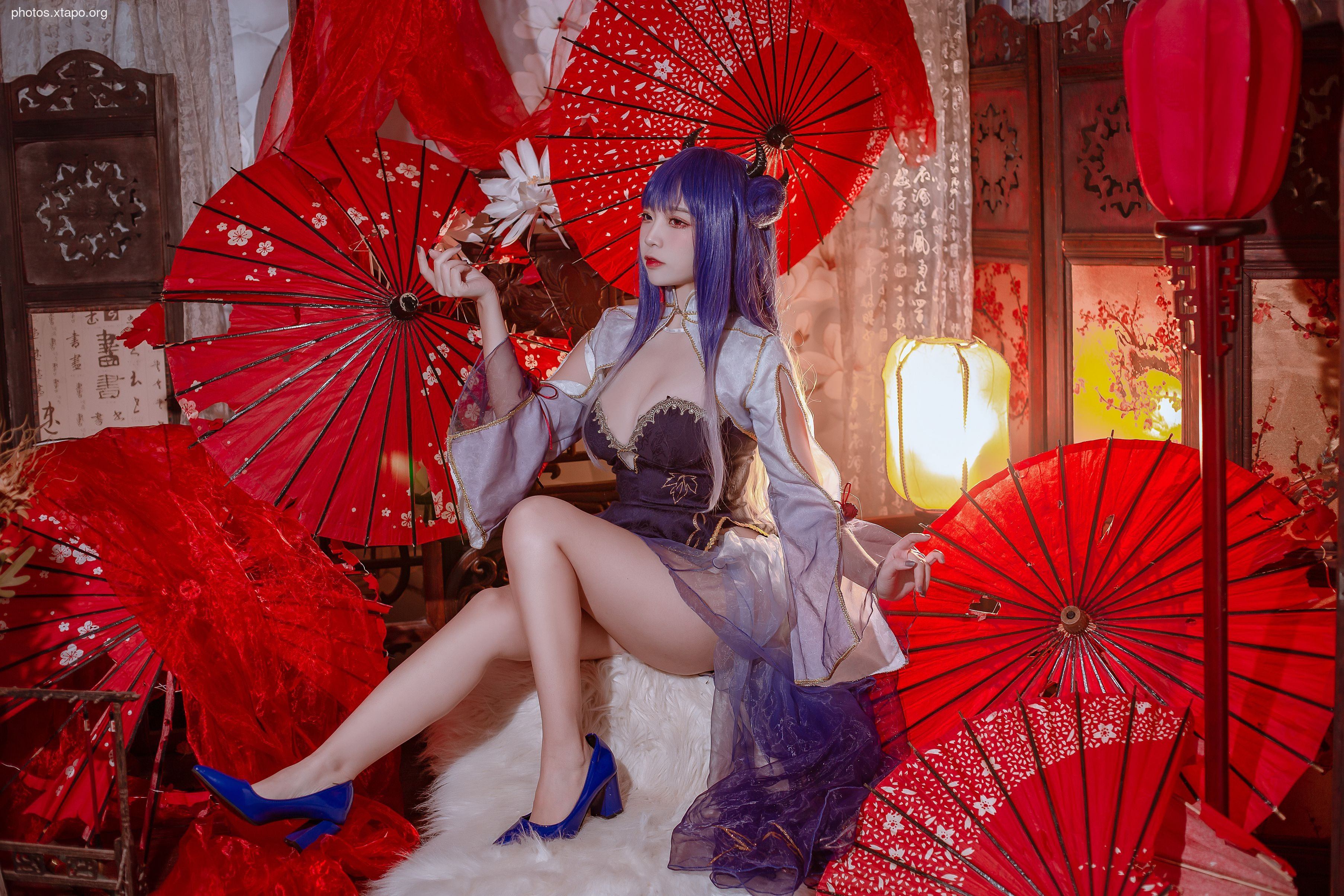 Popular coser Nisa - Blue Ibuki Cheongsam 29P-197MB