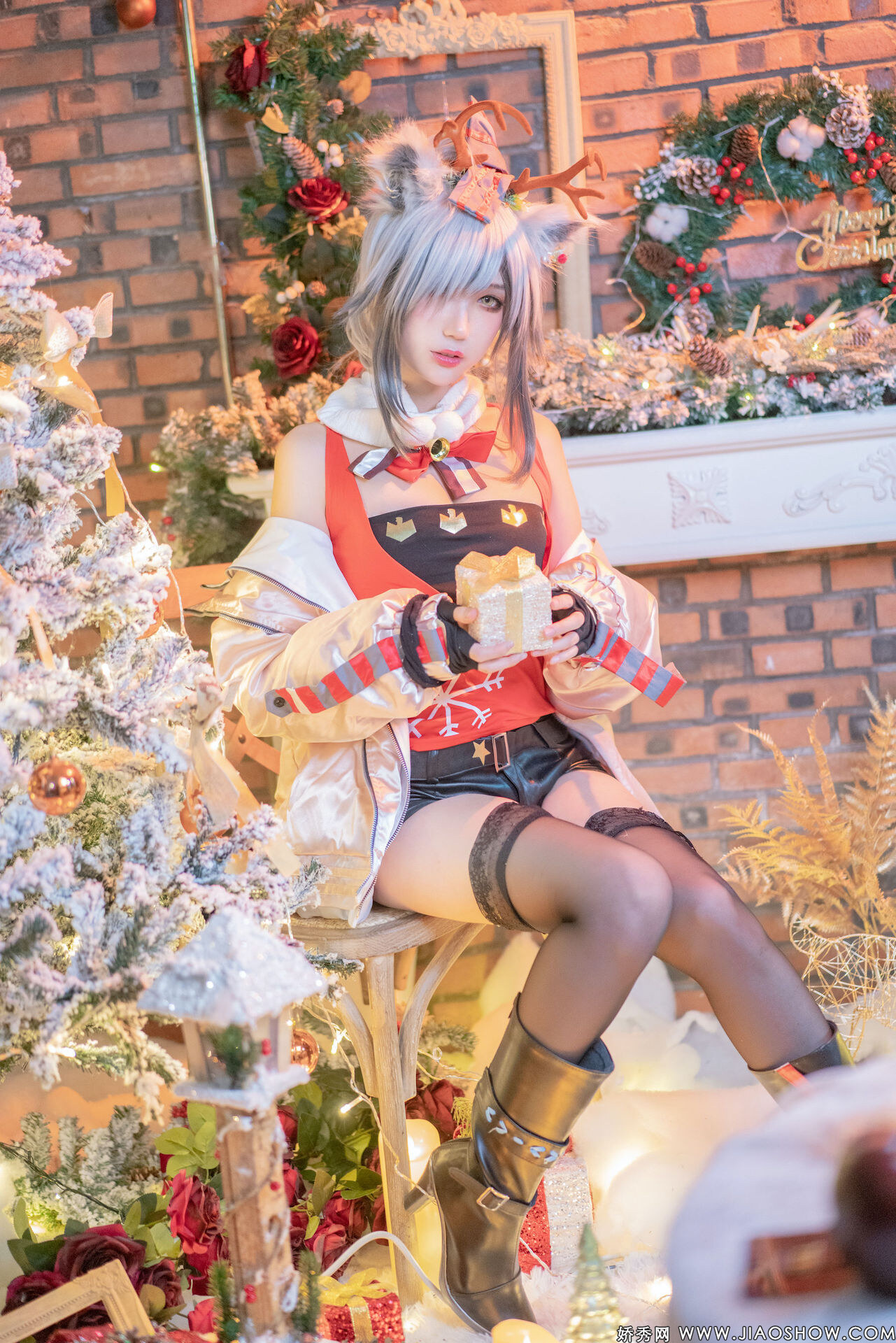 [Zhou Ji is a cute bunny] Christmas black Arknights Schwarz