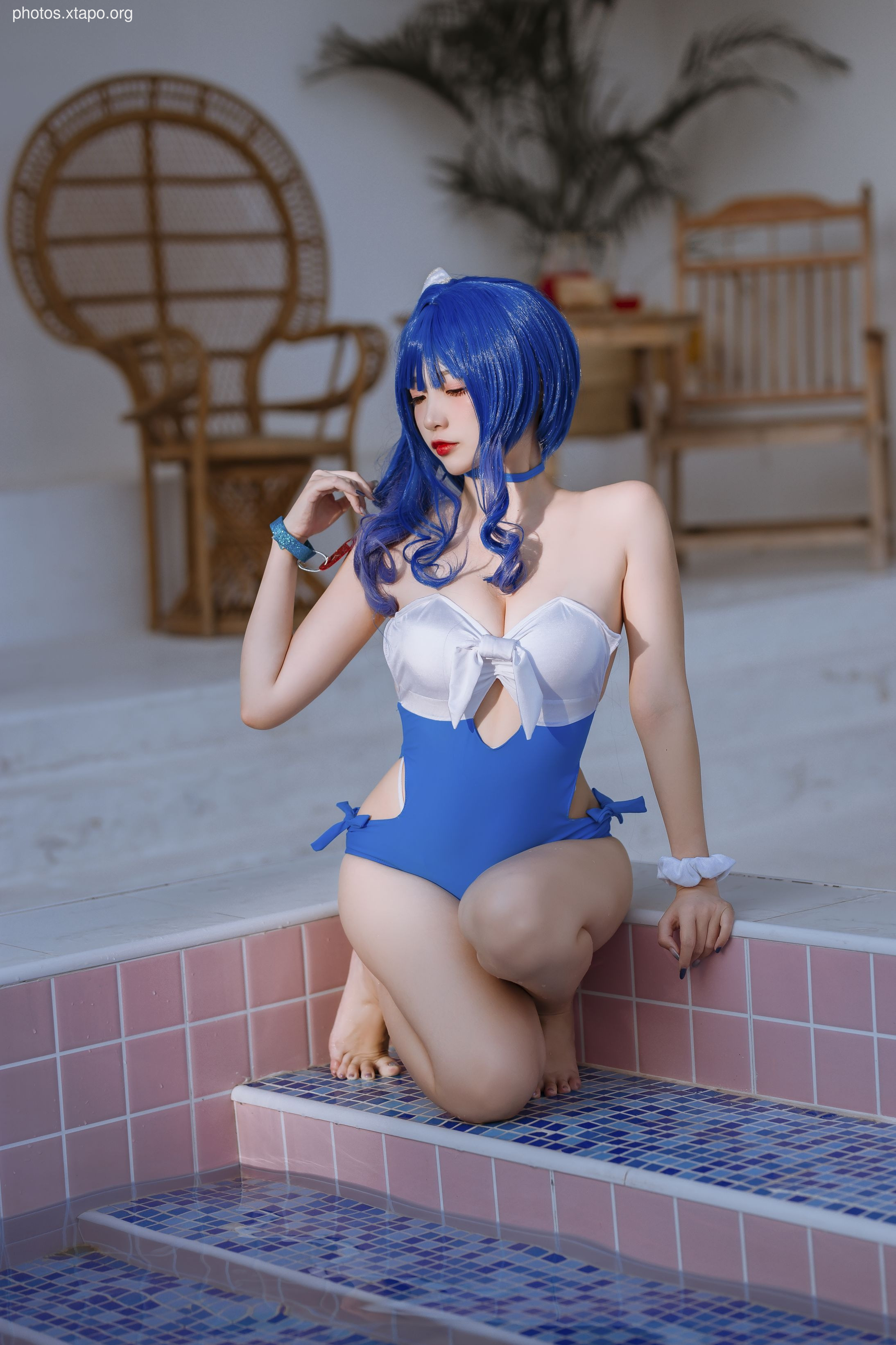 Erzuo Nisa Blue Bora Swimsuit 20p-364MB