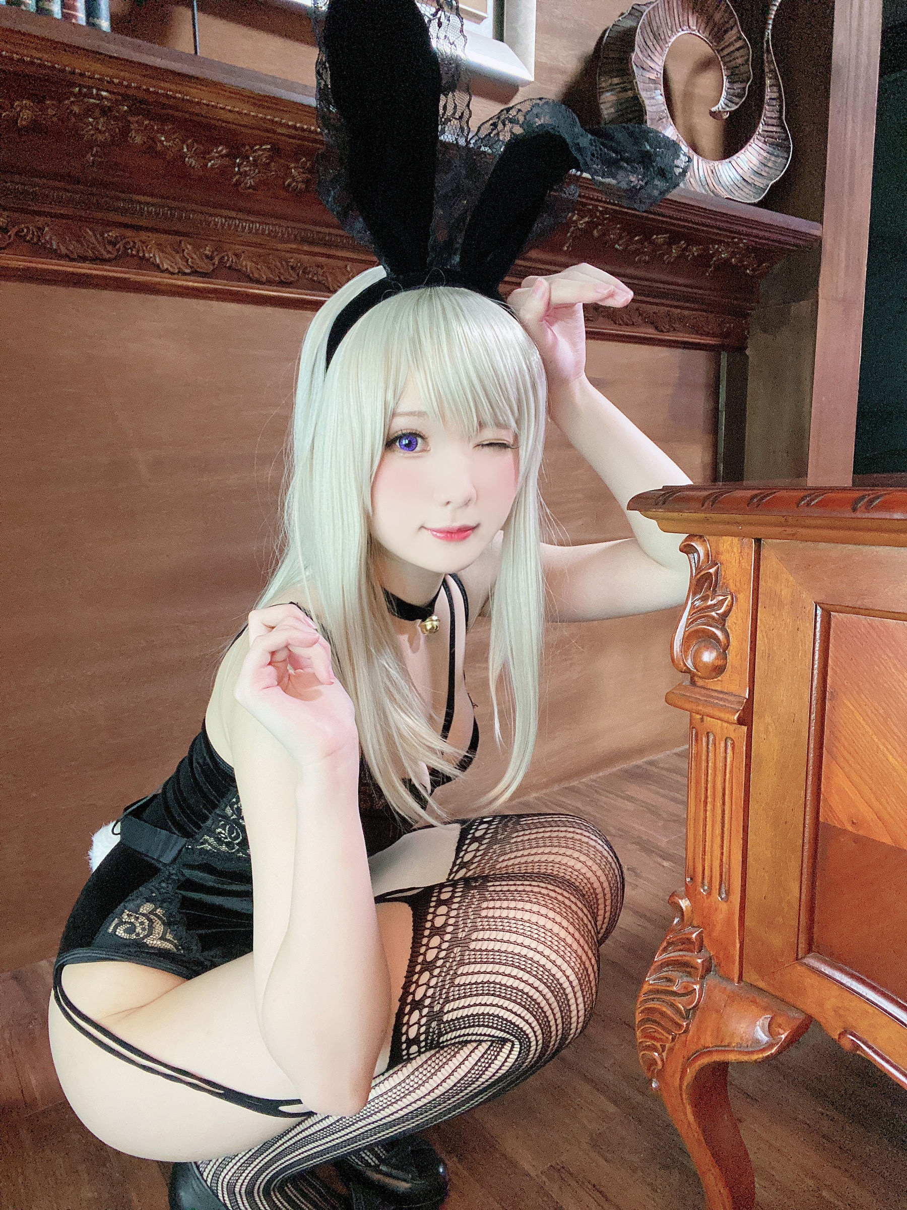 [COS Welfare] Weibo Girl Paper Cream SHIMO -Black Rabbit