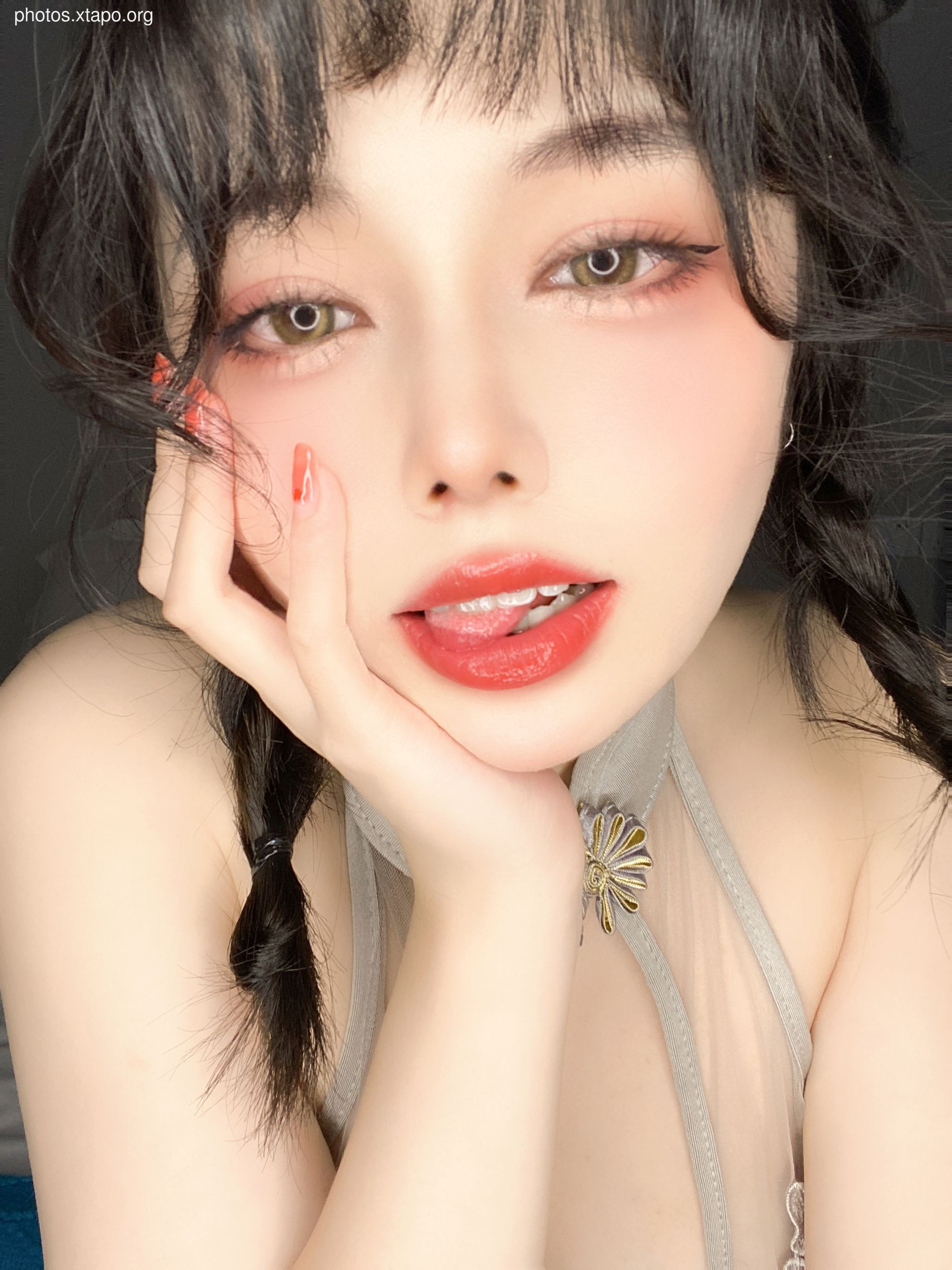 July meow transparent gray tear socks 45P-448MB