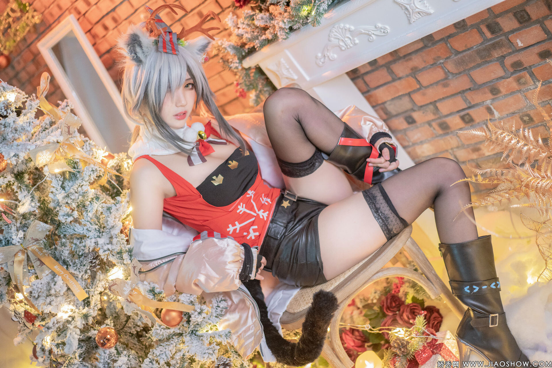 [Zhou Ji is a cute bunny] Christmas black Arknights Schwarz