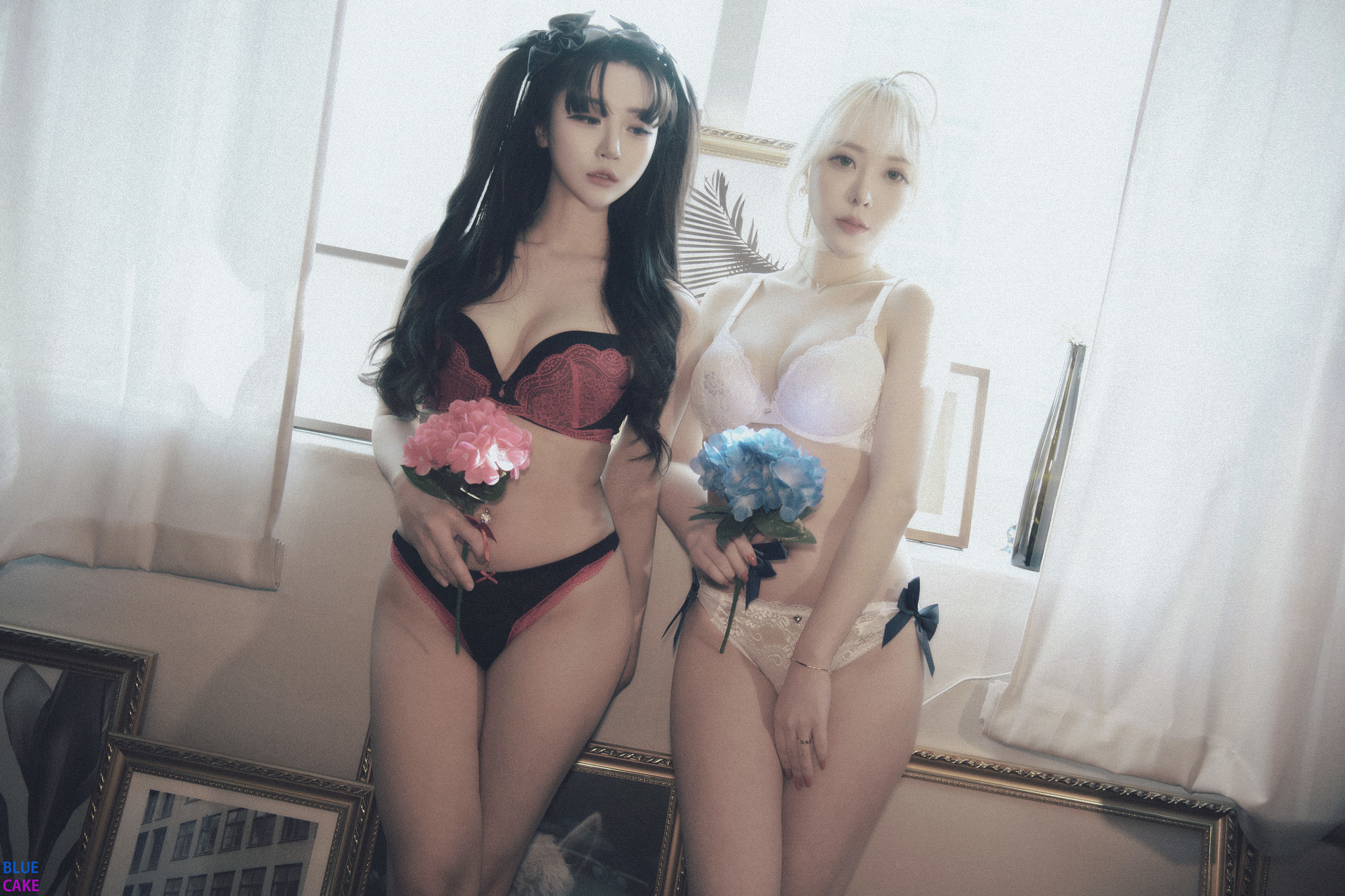 Jeong Bo-mi & Kwon Ji-ah, [BLUECAKE] Fate Saber x Thosaka Rin Lingerie.Ver Set.03