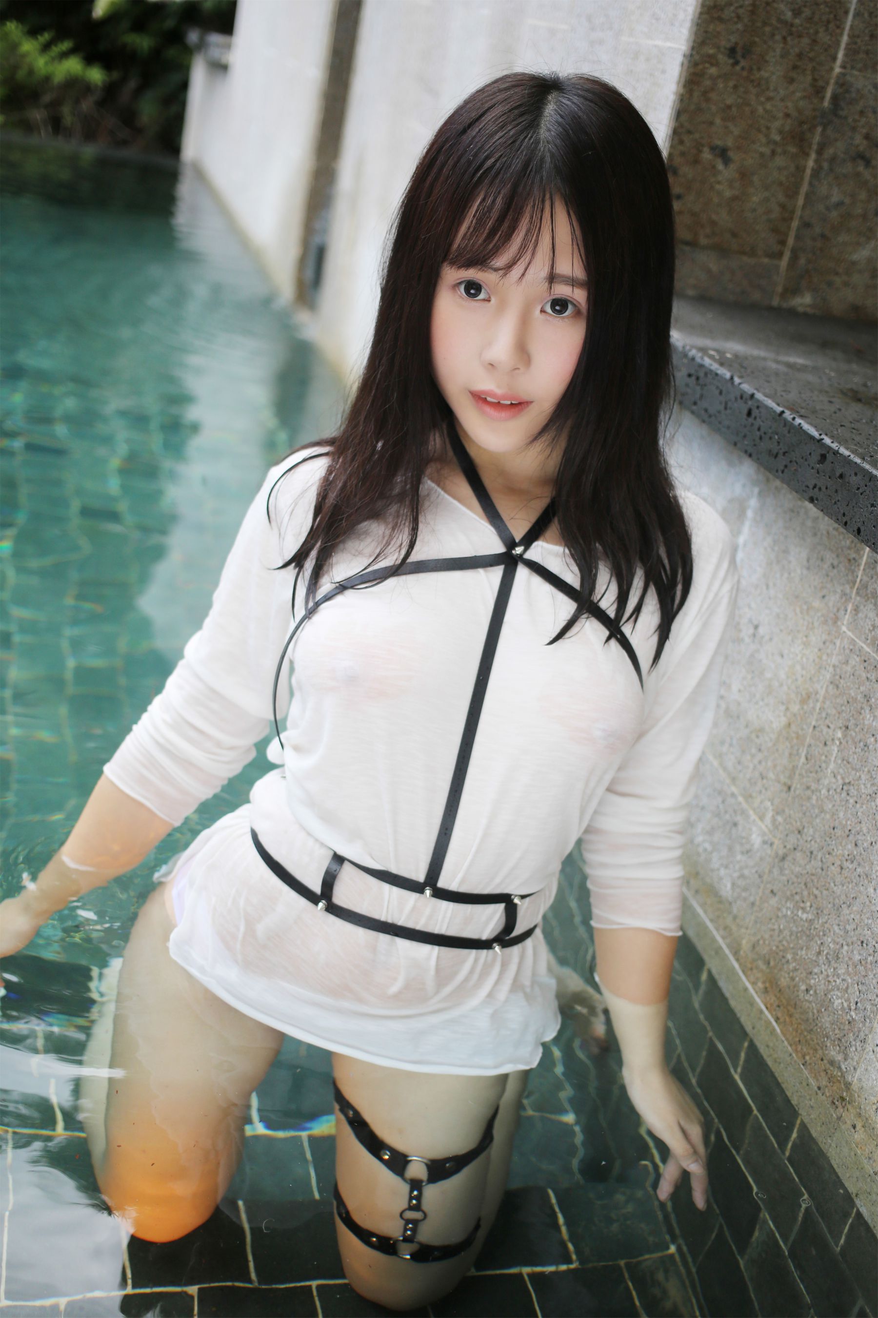 Evelyn Evel Black Silk StockingsSwimming Wet Miyuan Pavilion Mygirl VOL.170