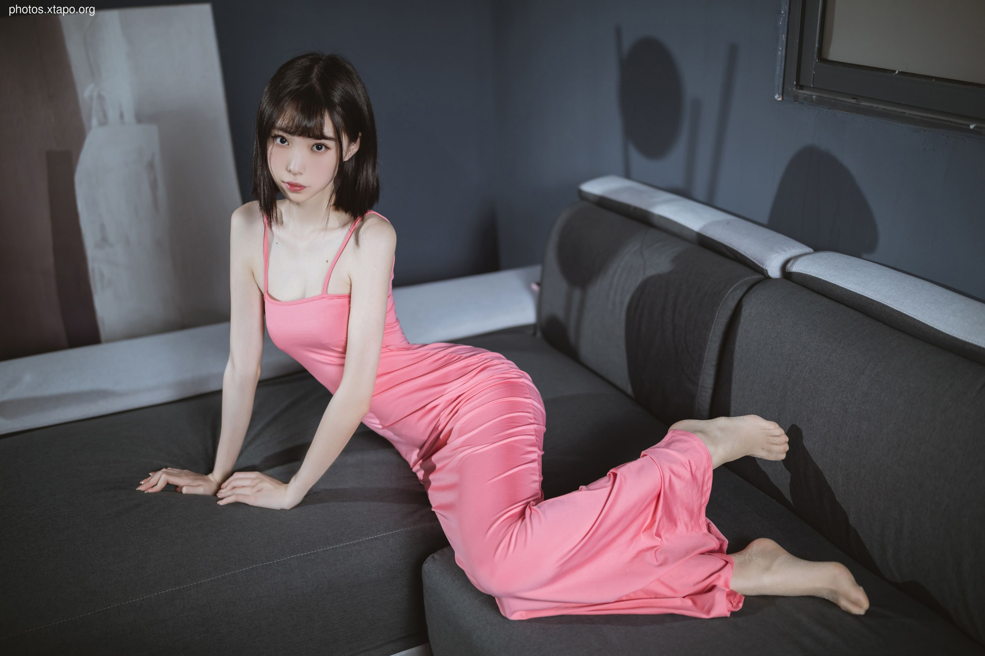 Xu Lan LAN pink long skirt 40P-296MB