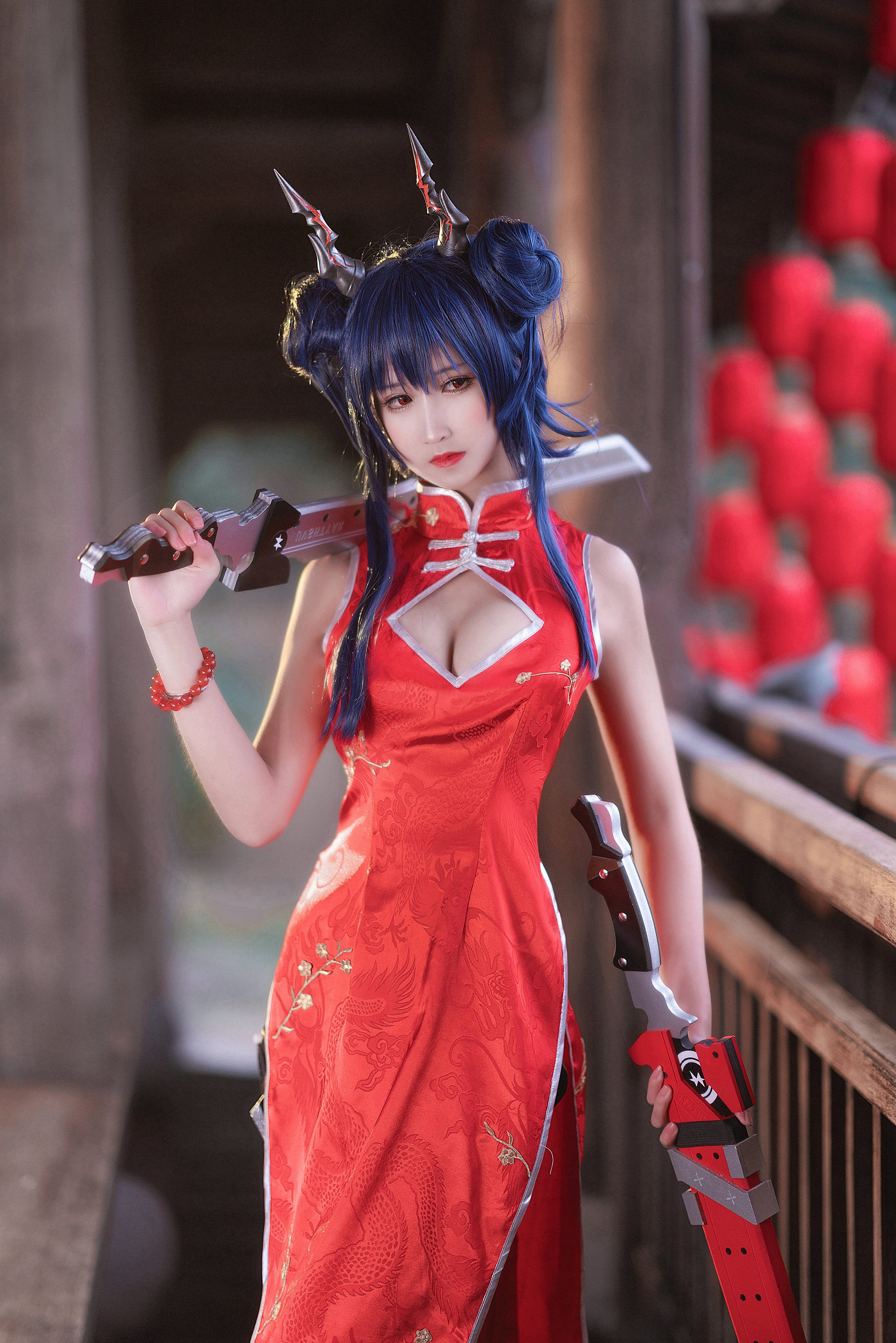 [三级_69] Fox Witch + Red Cheongsam 45P