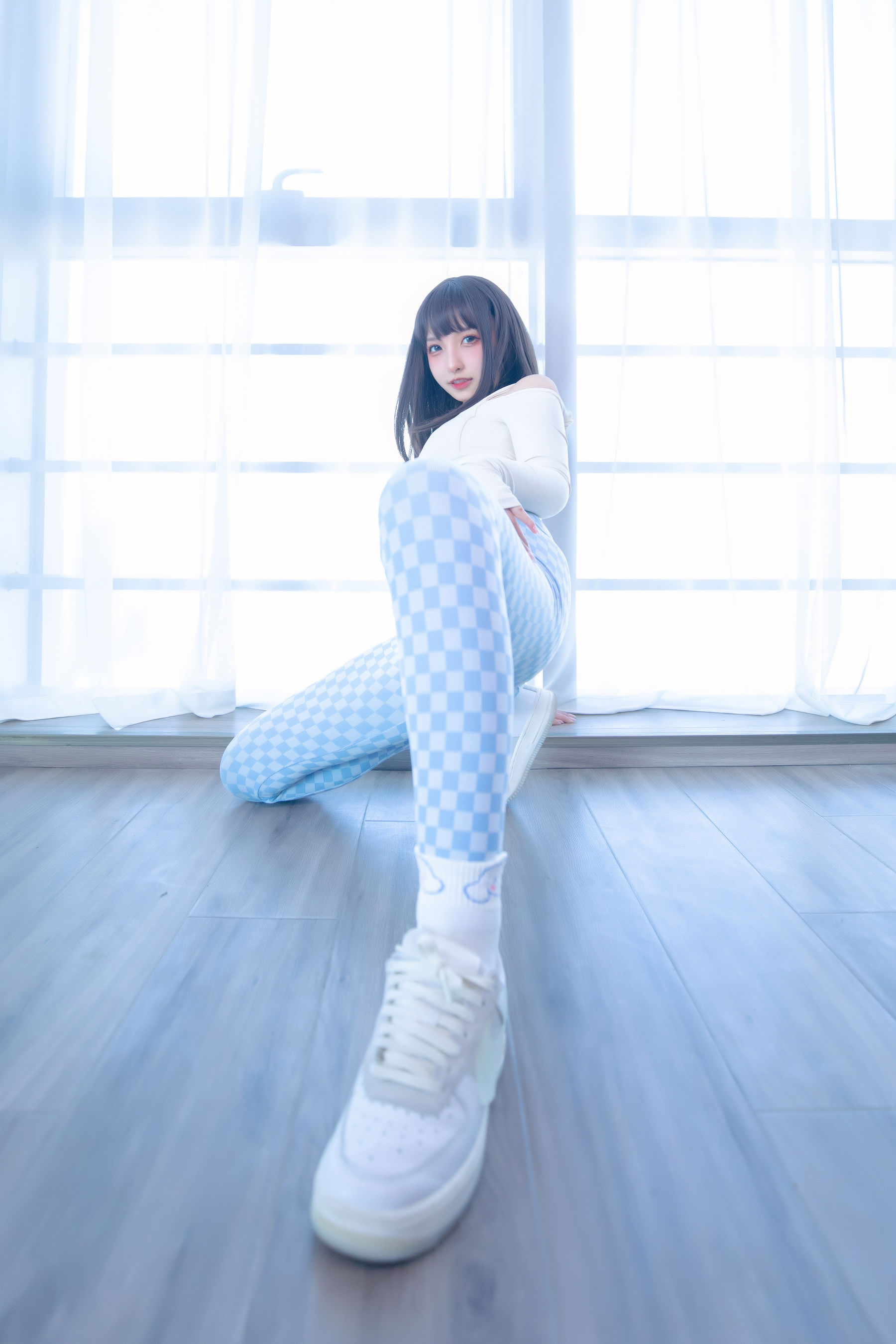 Welfare COS Lolita Shenli Banzhen Winter -Blue and White Grid