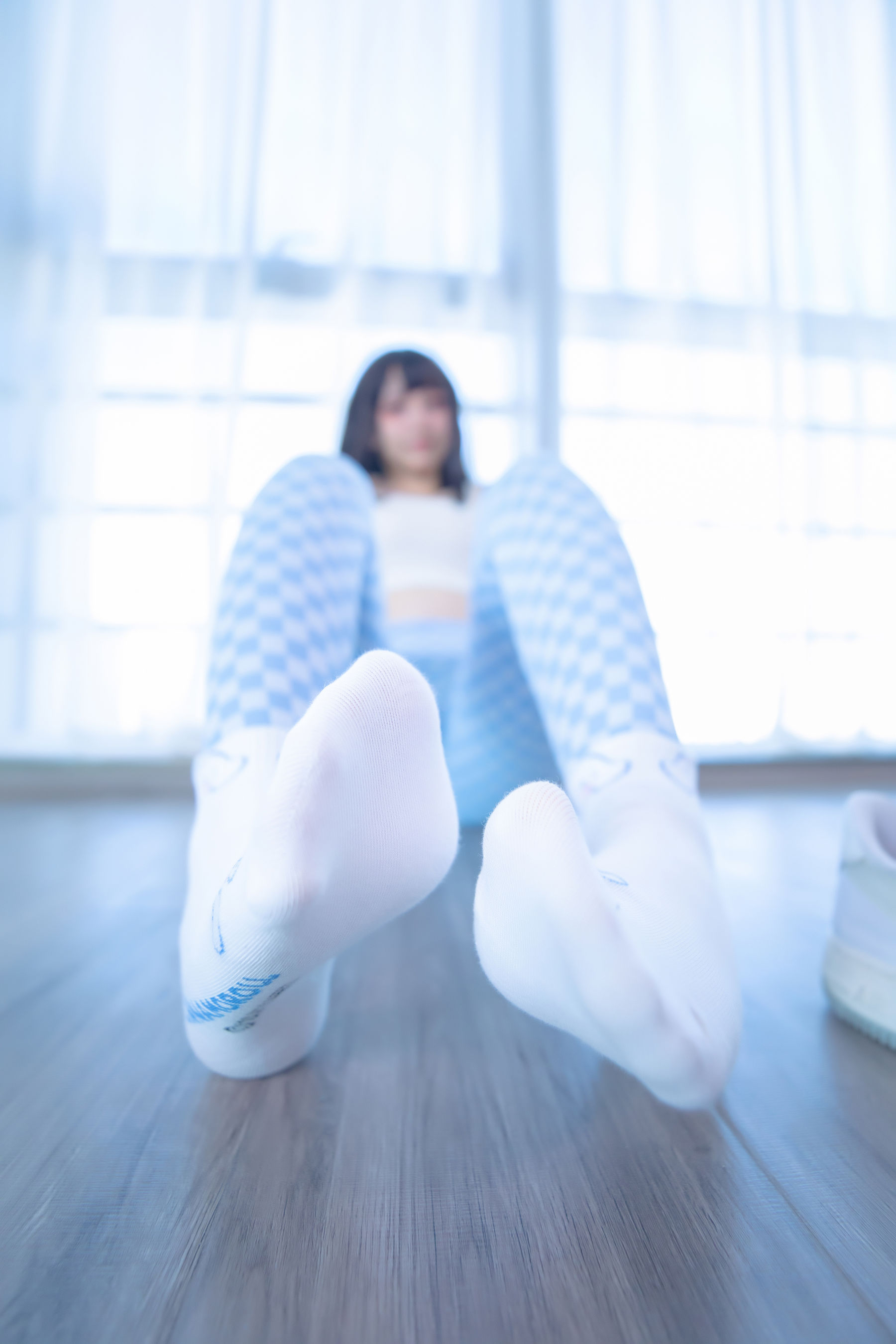 Welfare COS Lolita Shenli Banzhen Winter -Blue and White Grid