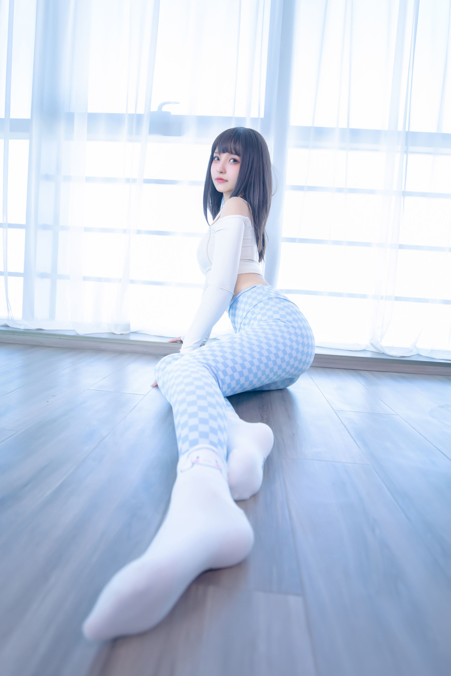 Welfare COS Lolita Shenli Banzhen Winter -Blue and White Grid
