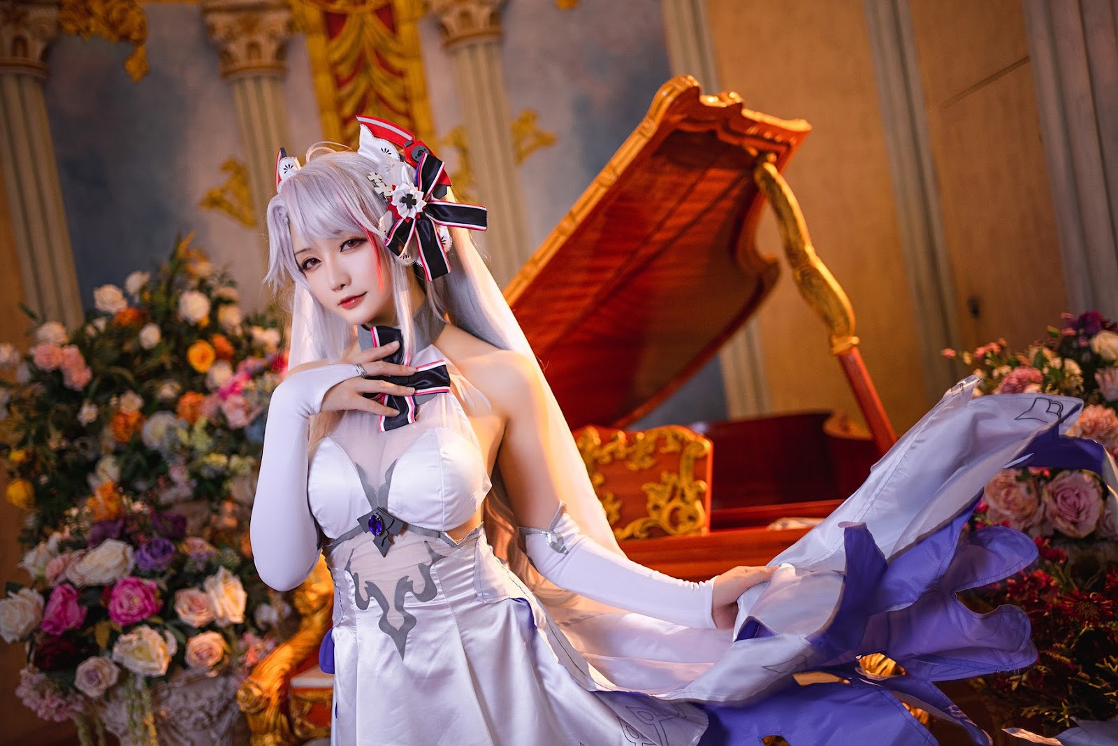 Cosplay Star Chichi Hoshilily Secret Garden Organ Wedding Dress