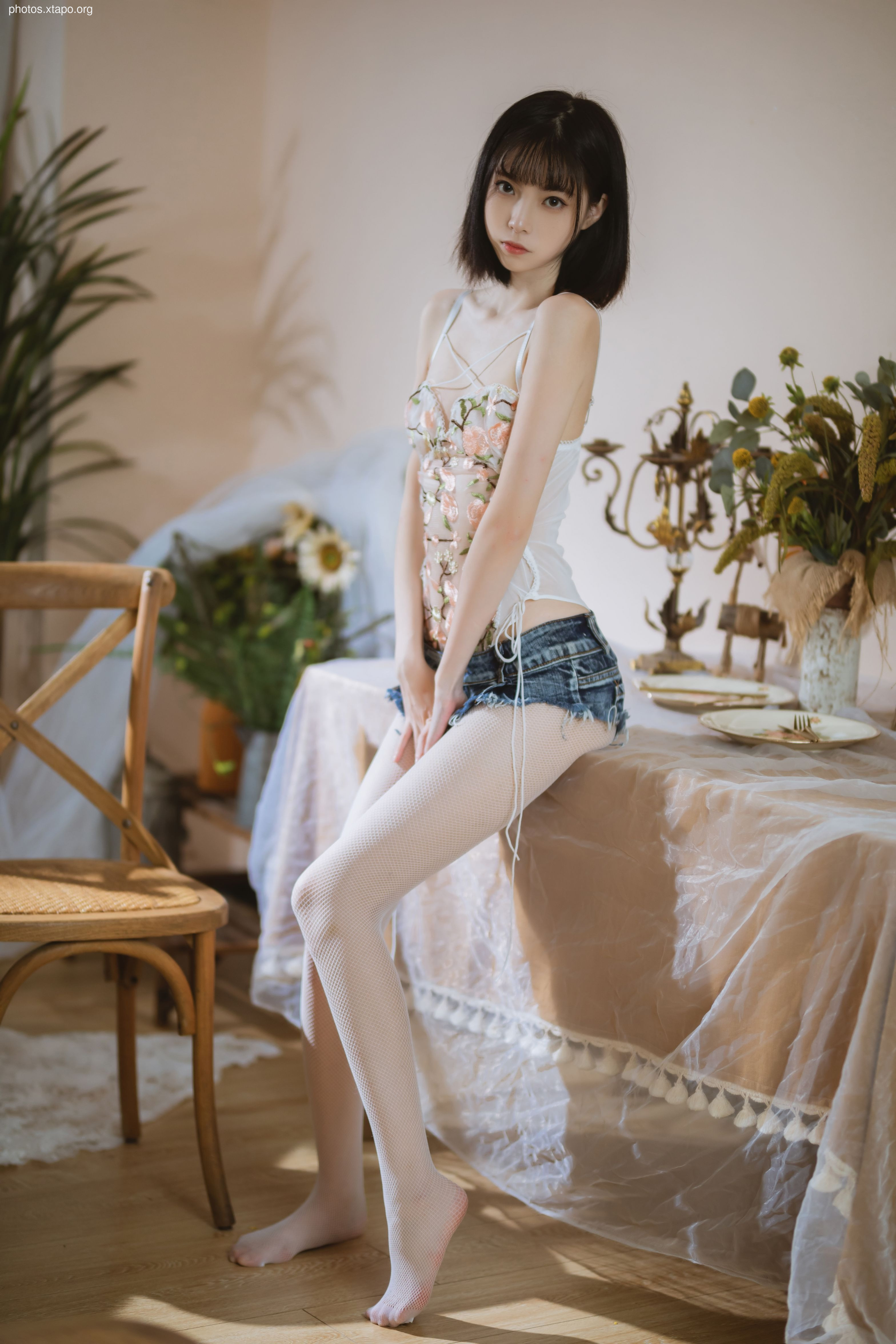 Xu Lan -pure desire denim shorts