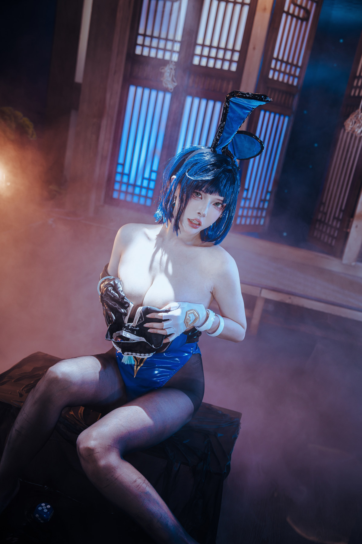 Cosplay Xia Xiaoqiu Qiuqiu Yelan Bunny Girl Set.01