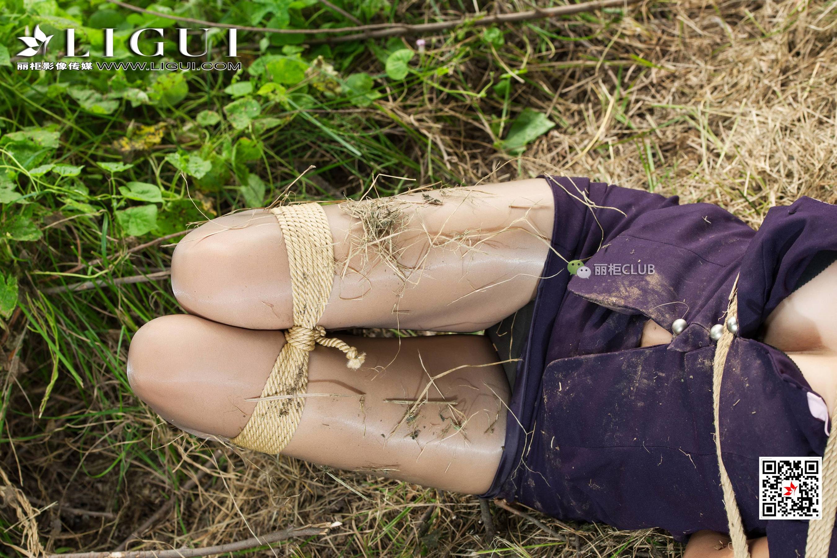 Leg Model Tong Tong Outside Rope Art Photography Li Cabinel Ligui Internet beauty