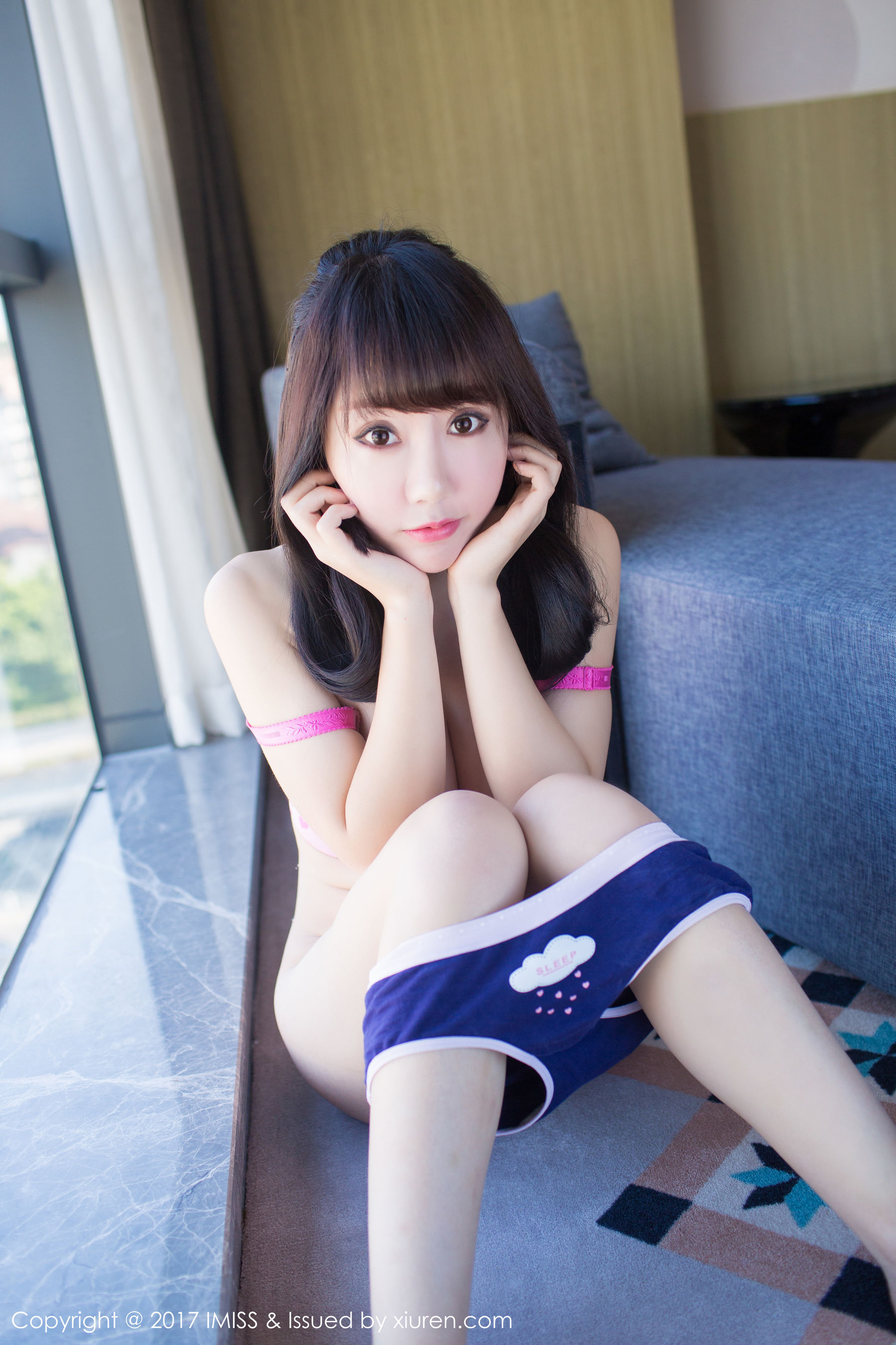 Xia Xiaoxiao Summer Black Silk Leopard Rabbit GirlPink Underwear Ai Mishe IMISS VOL.145